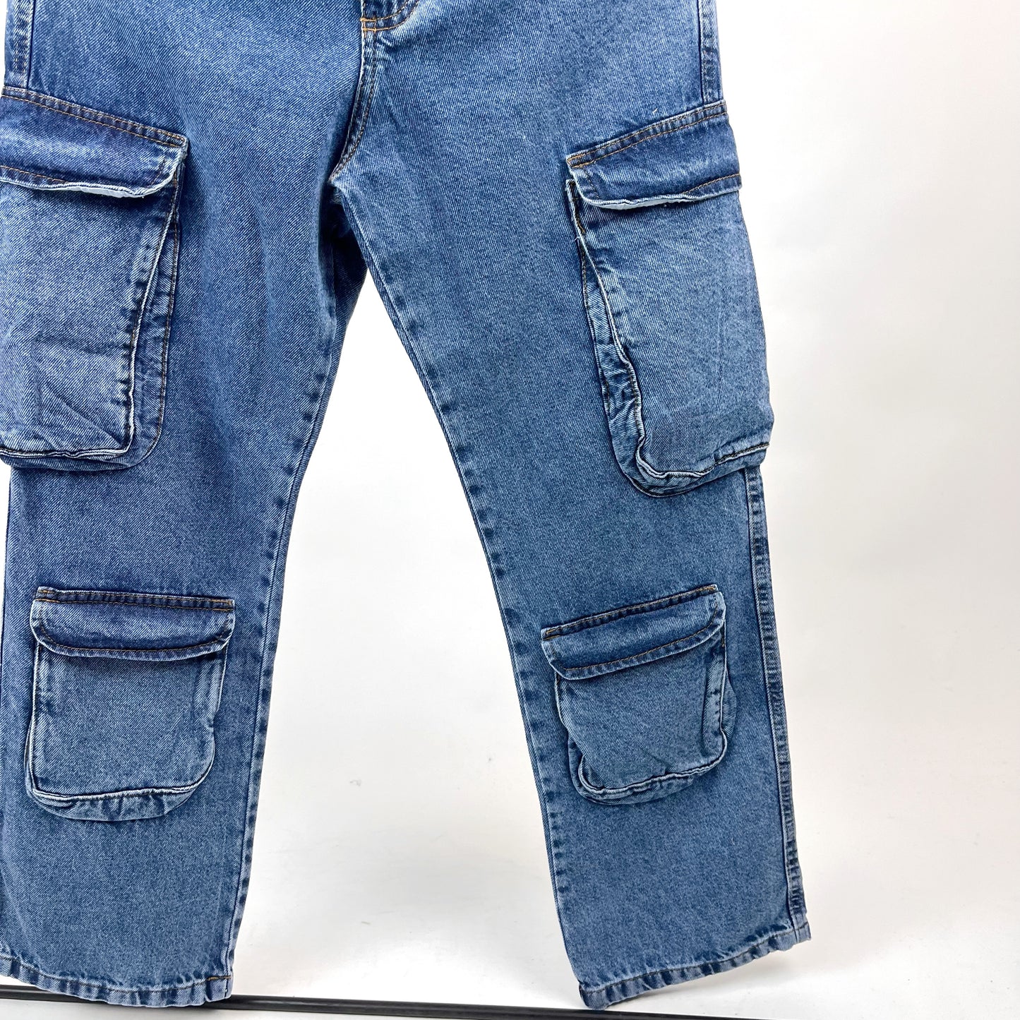 Jean cargo Baggy 6 bolsillos azul