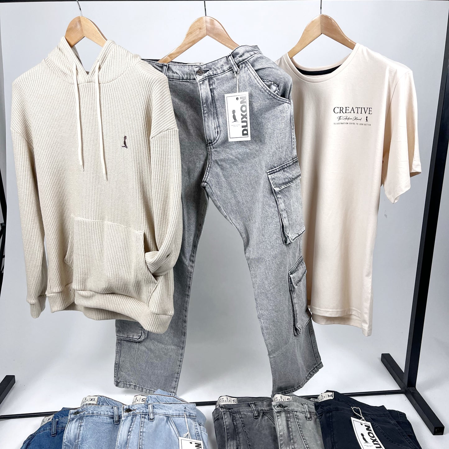 Canguro OVERSIZE tejido color crema