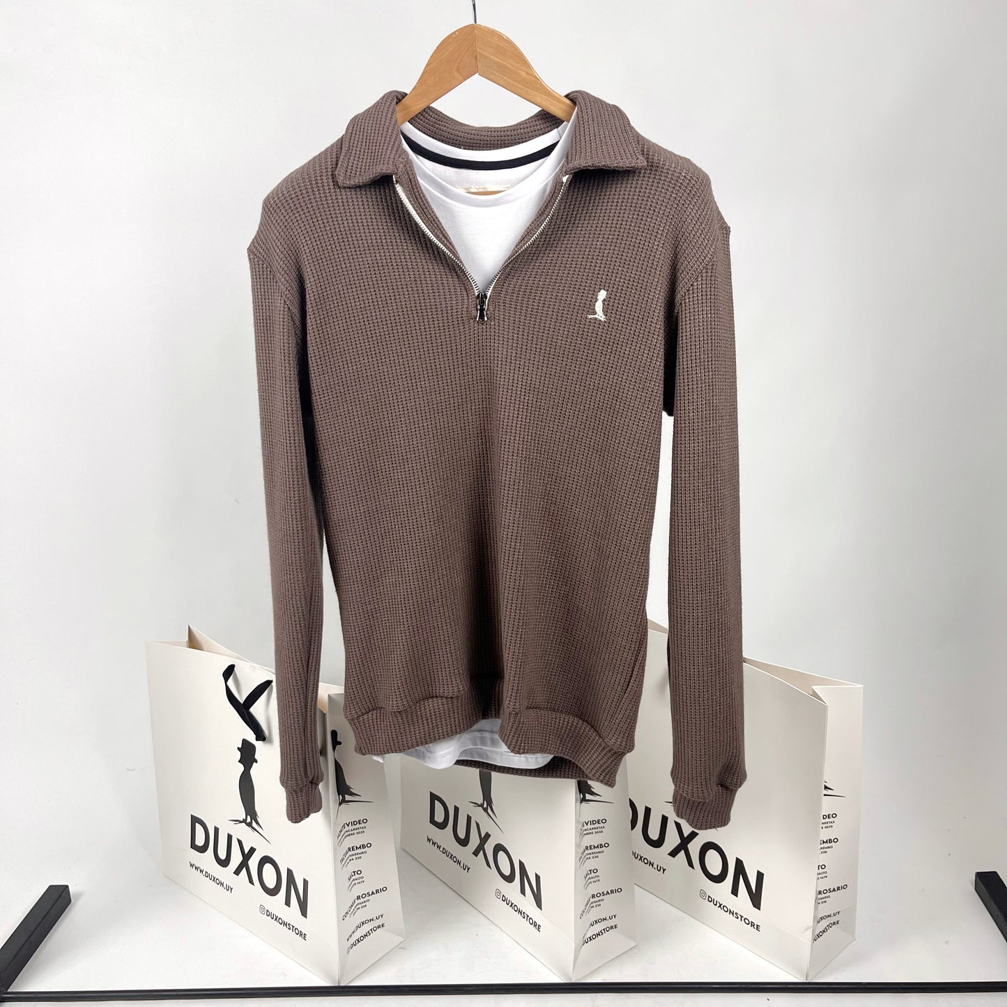 SWEATER POLO color habano