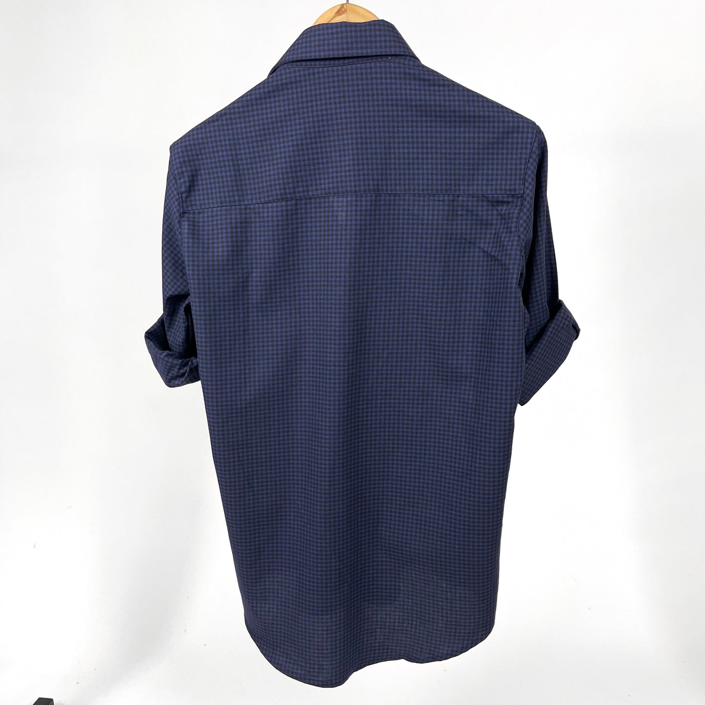 Camisa a cuadrillé color azul marino