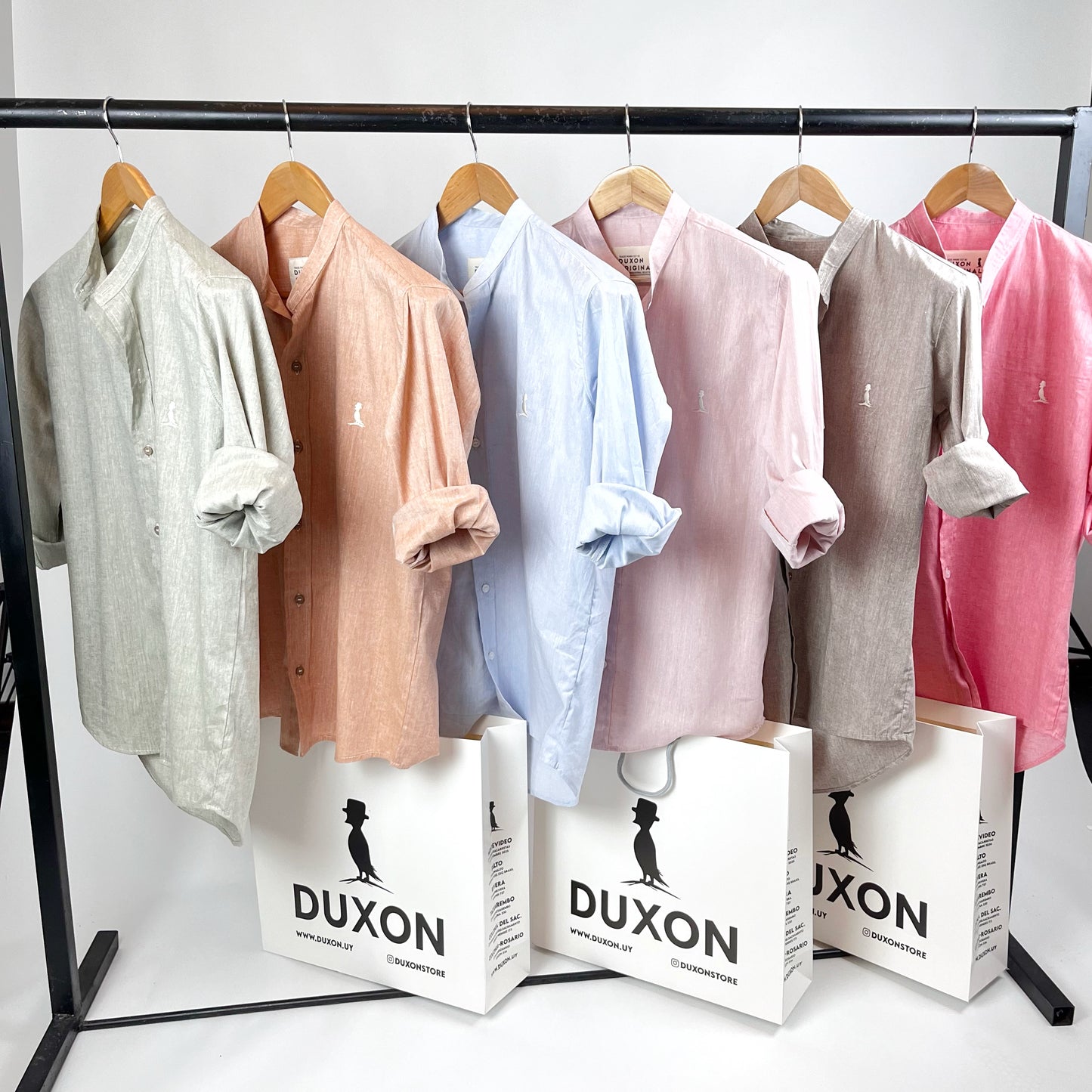 Camisa Mao algodón color celeste