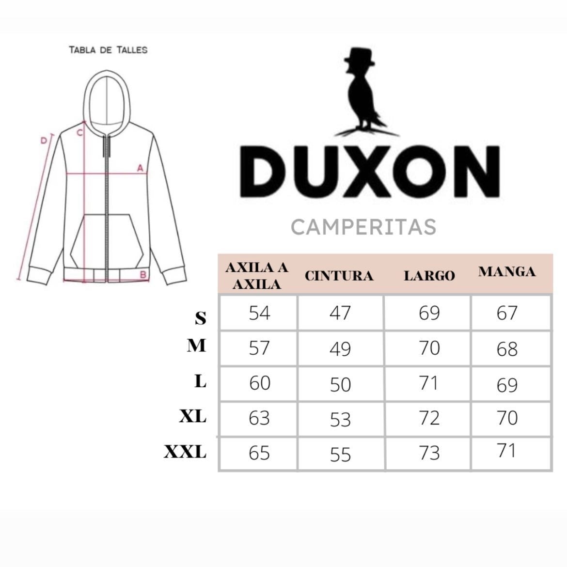 CAMPER BASICA DUXON COLOR NEGRO