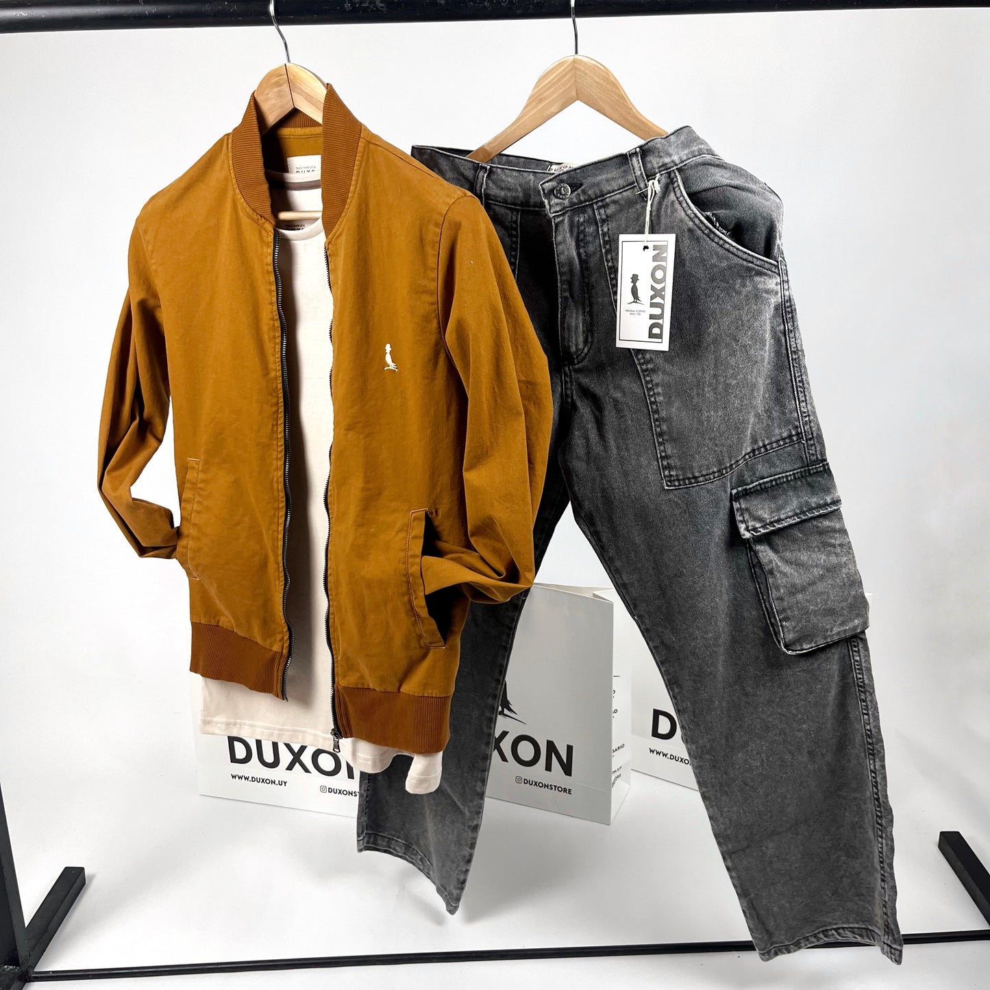 Bomber de Gabardina terracota