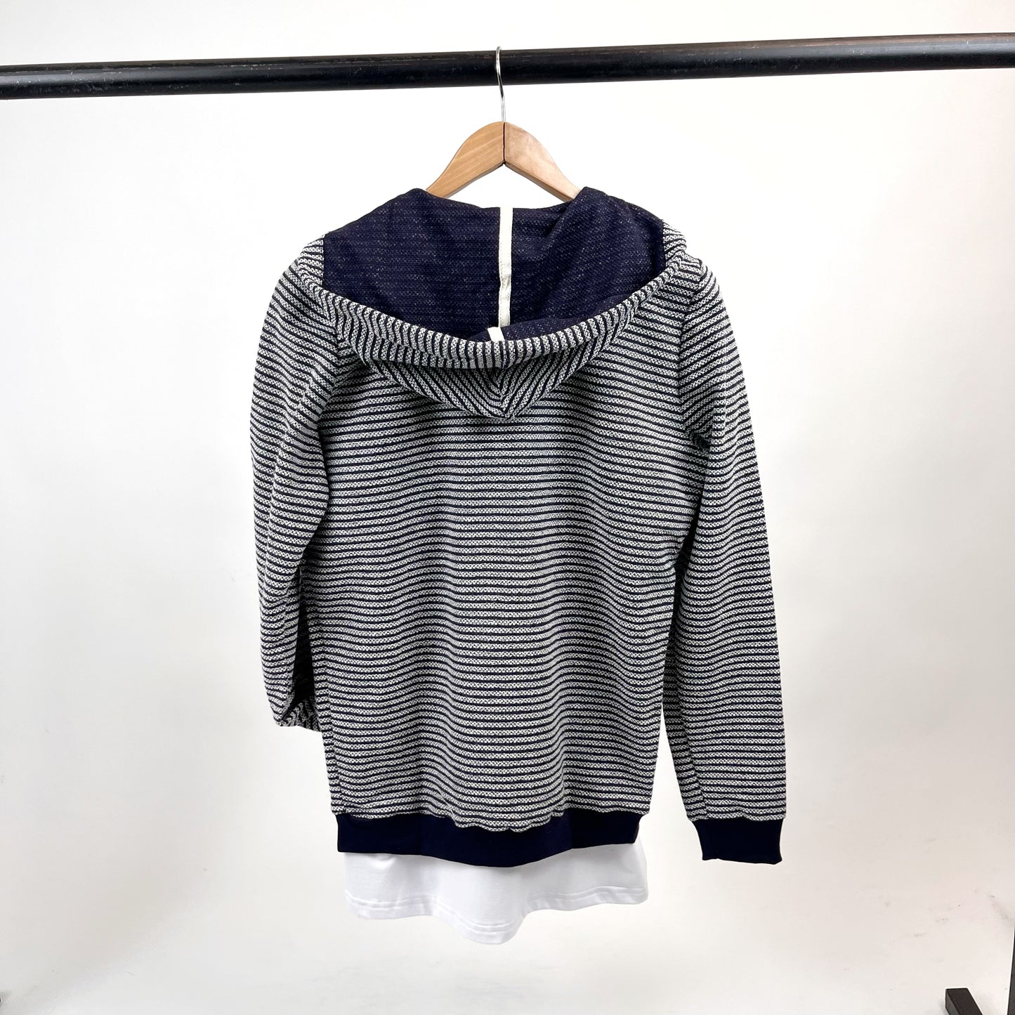 Campera Rústica a rayas Azul marino y blanco