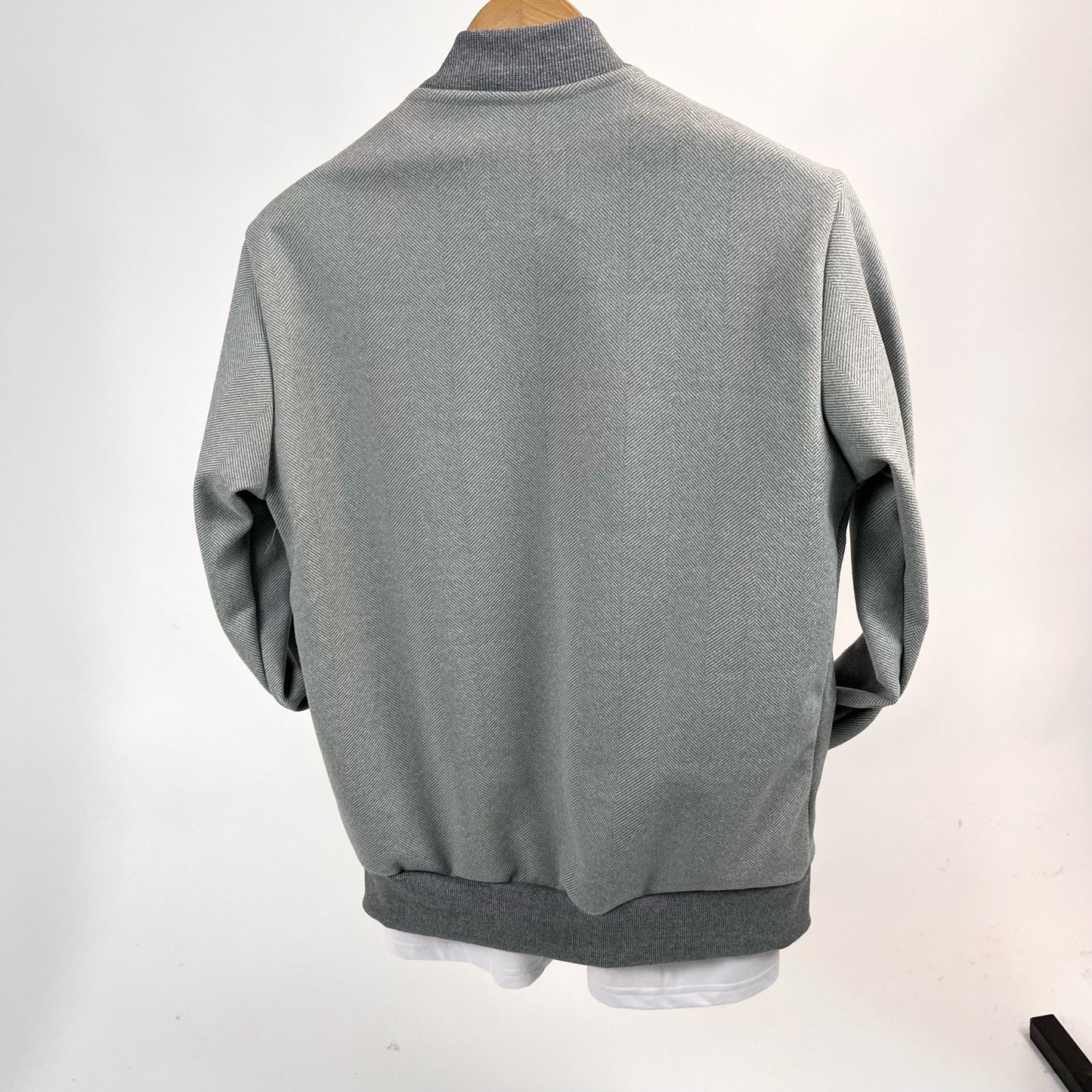 Bomber de paño color gris