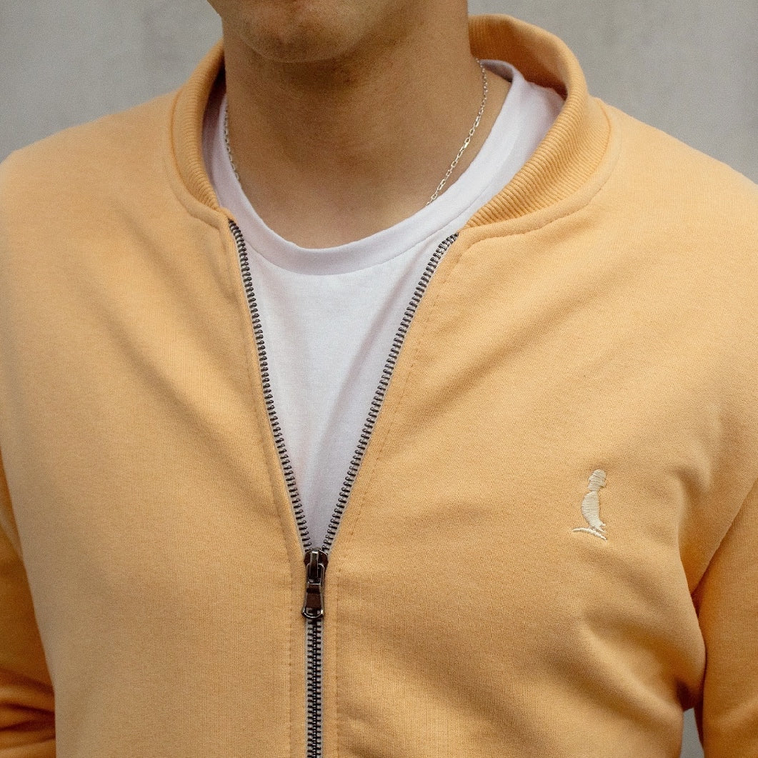 BOMBER ALGODÓN COLOR DURAZNO.