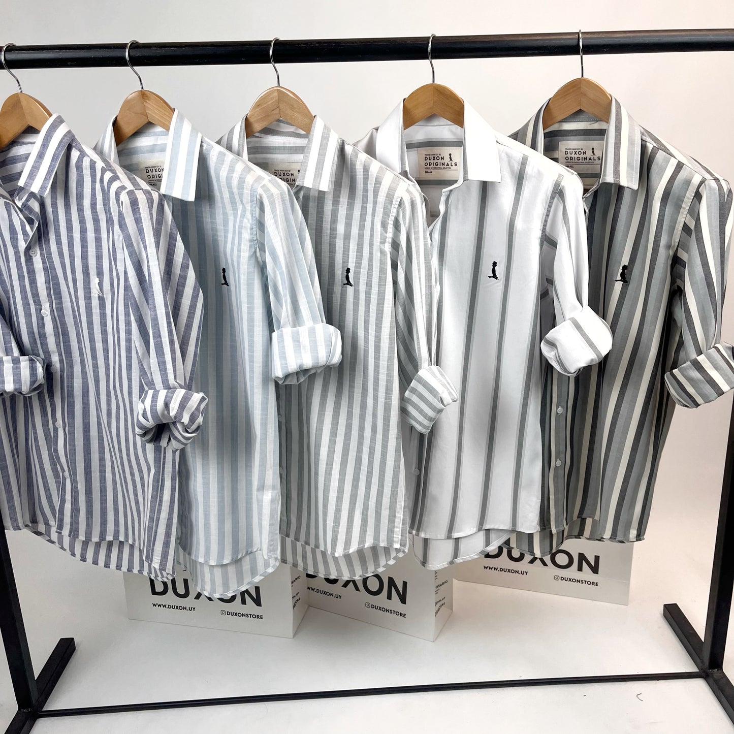 Camisa “Anok” a rallas cuello italiano