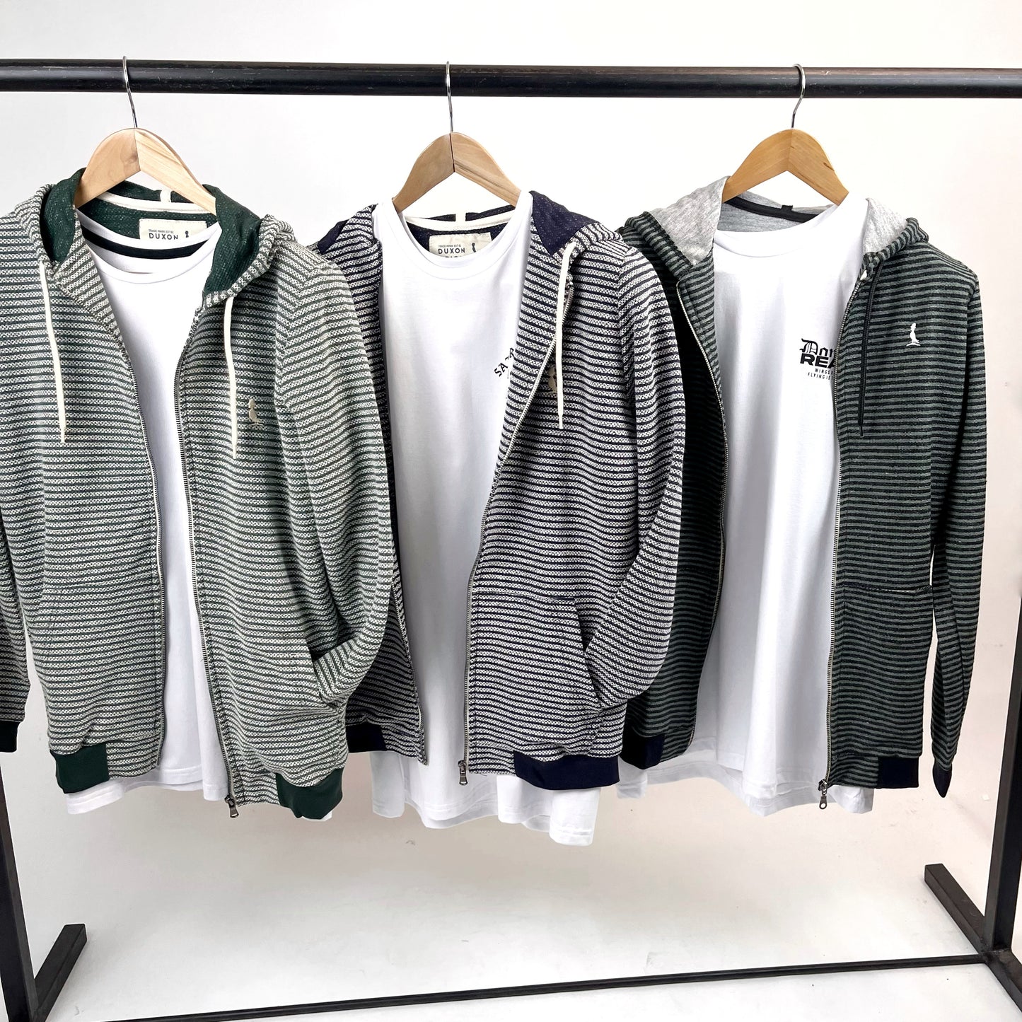 Campera Rústica a rayas Azul marino y blanco