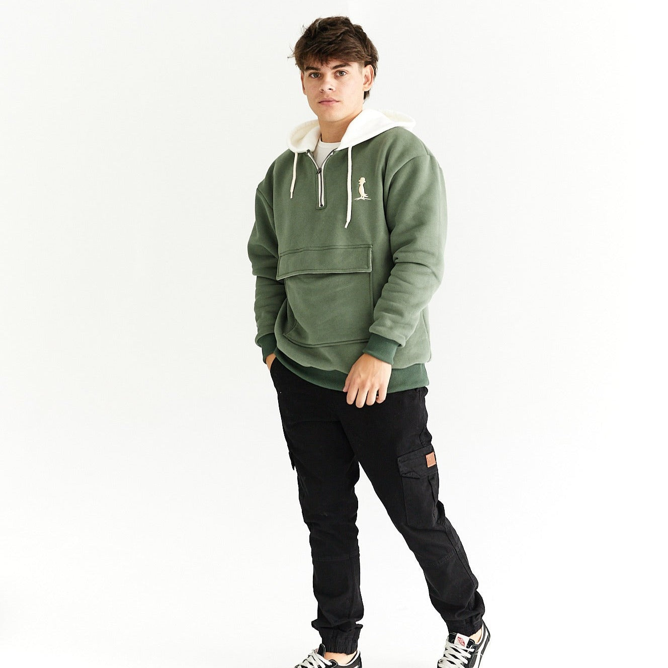 CANGURO “HABANA” Verde seco con natural.