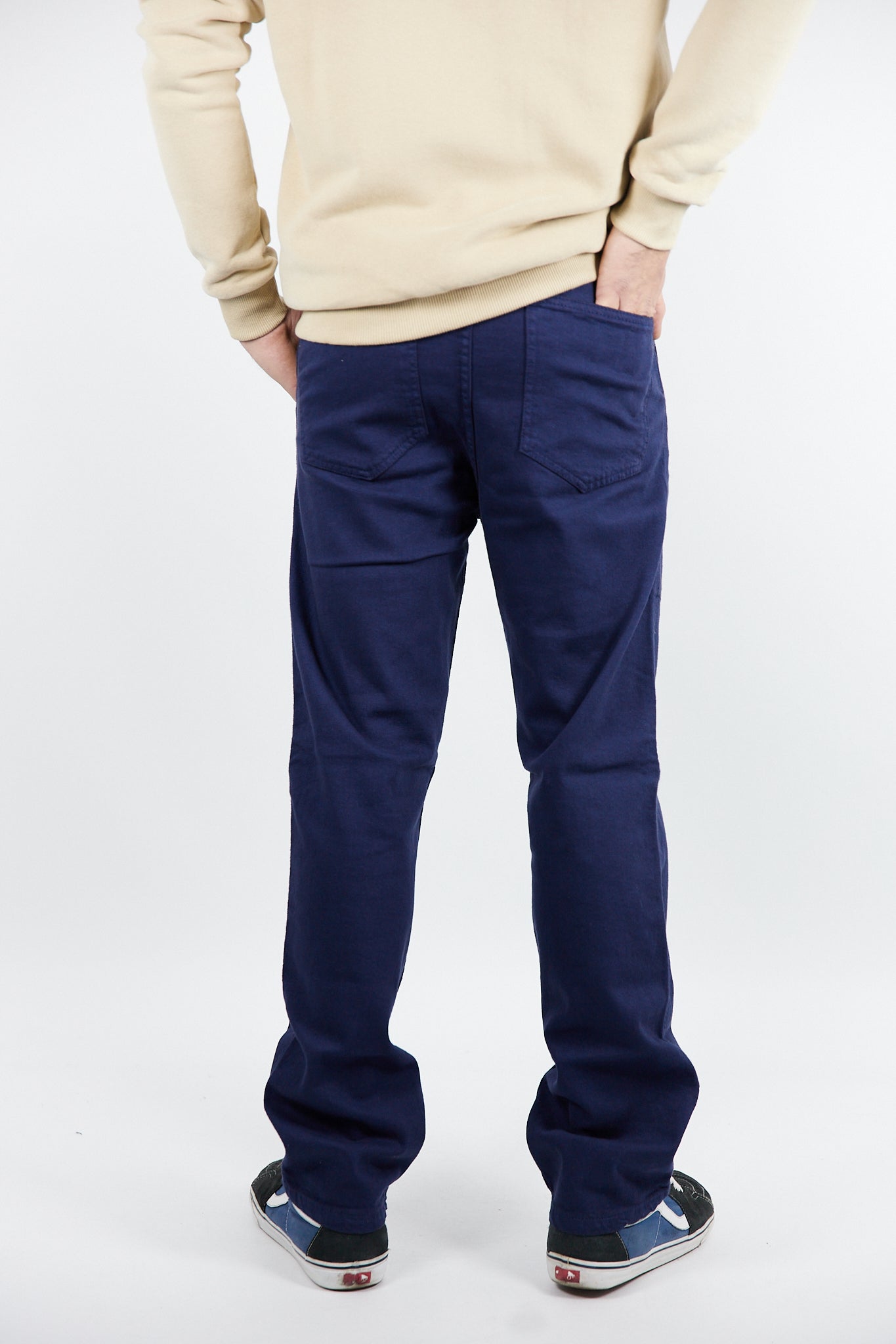 Descuento🔥JEAN CON BOLSILLO RECTANGULAR AZUL MARINO