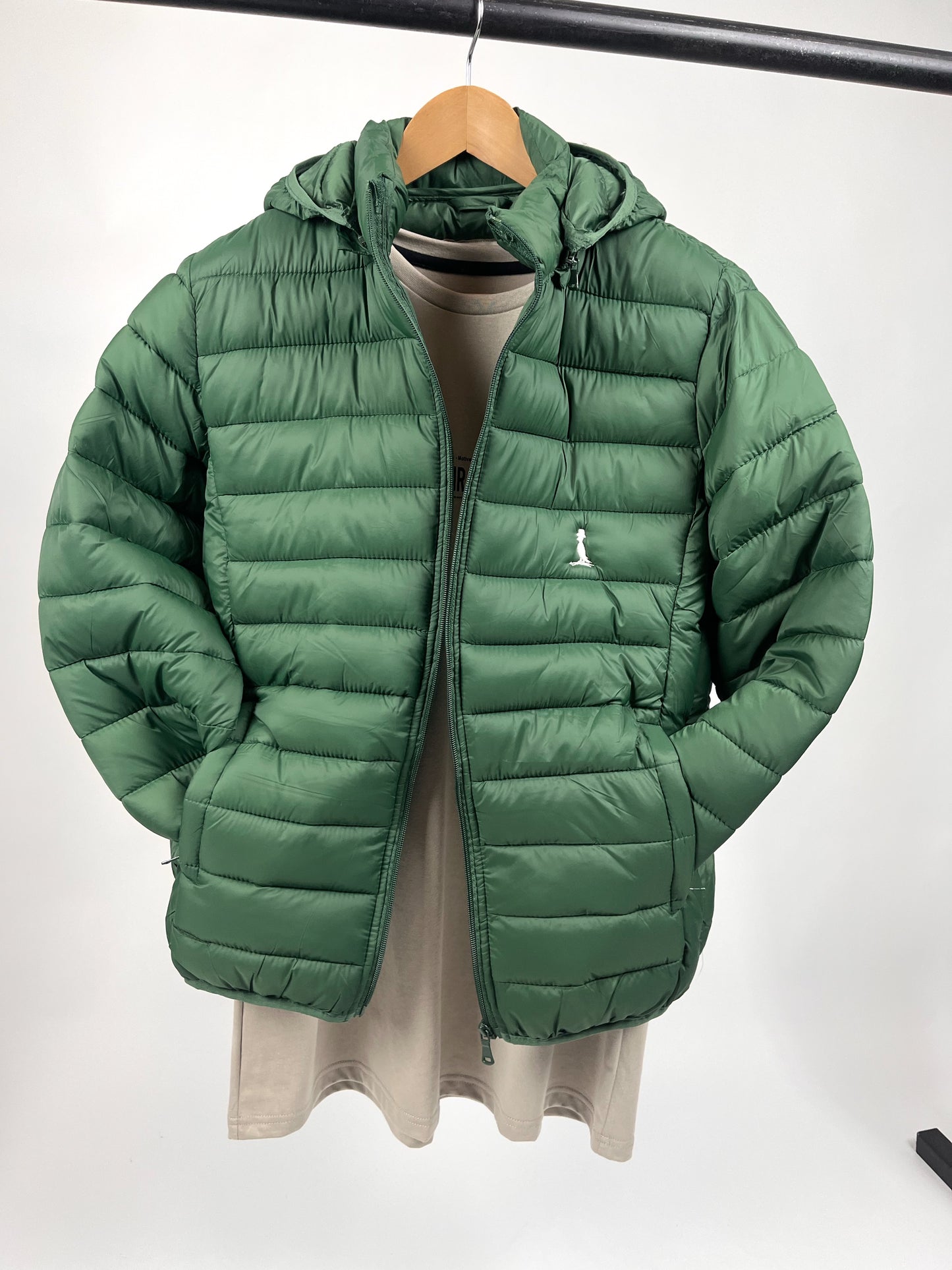 Campera PUFFER verde Benetton