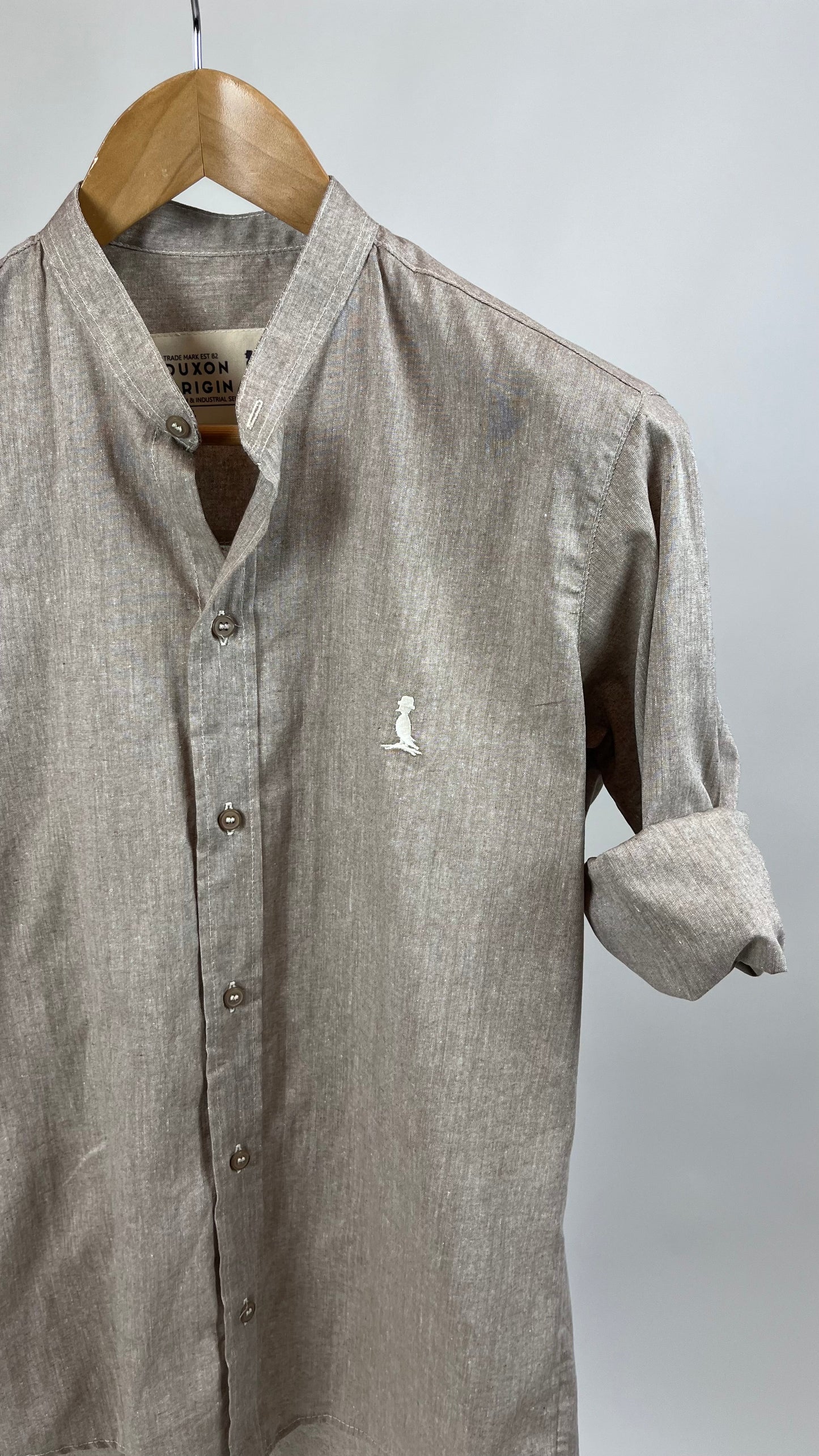 Camisa MAO algodón color beige