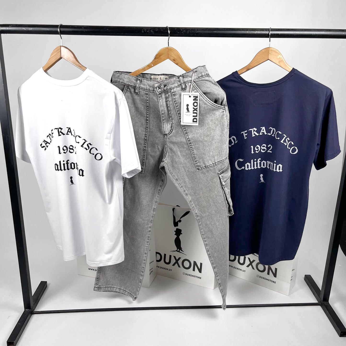 Remera doble estampa blanca “San Francisco 1982”