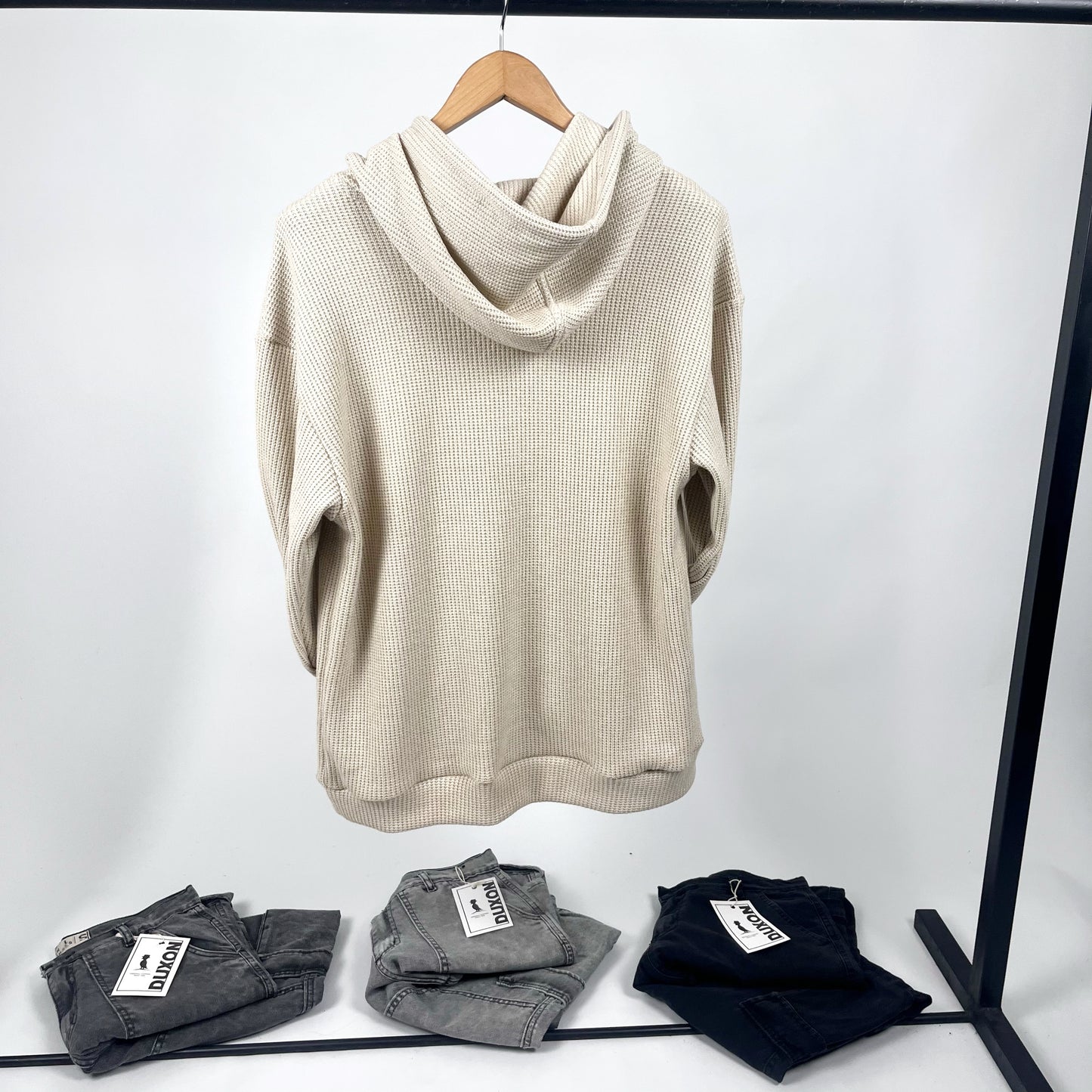 Canguro OVERSIZE tejido color crema