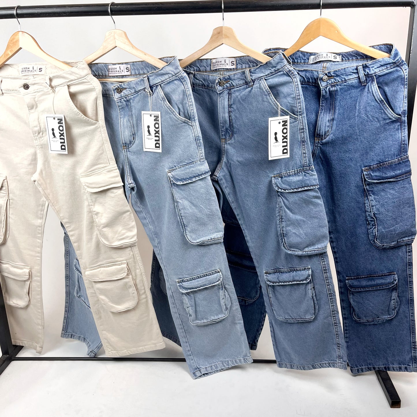 Jean cargo Baggy 6 bolsillos azul