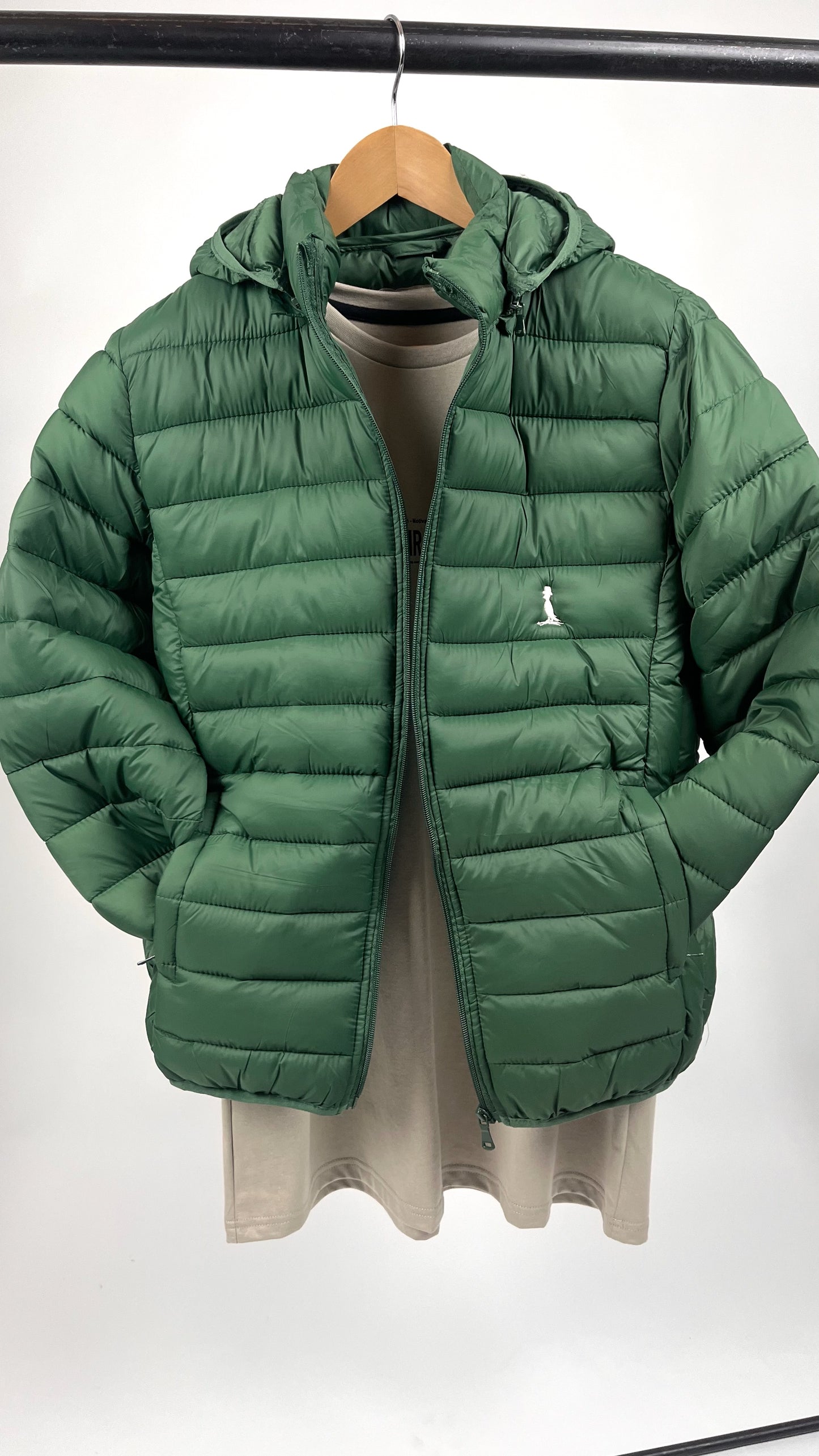 Campera PUFFER verde Benetton