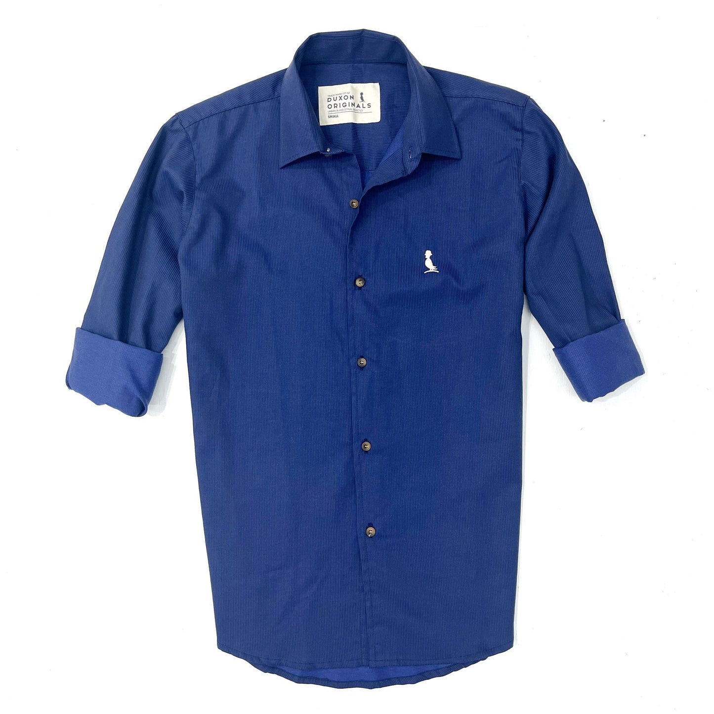 CAMISA CON CUELLO AZUL