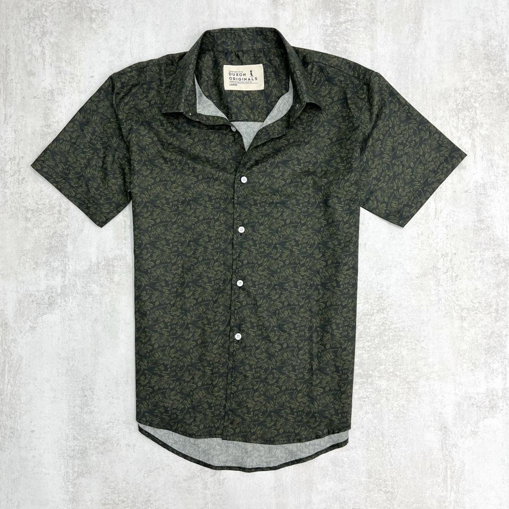 FLASH SALE 🔥🔥CAMISA MANGA CORTA VERDE ESTAMPADA ÚLTIMA TALLE L