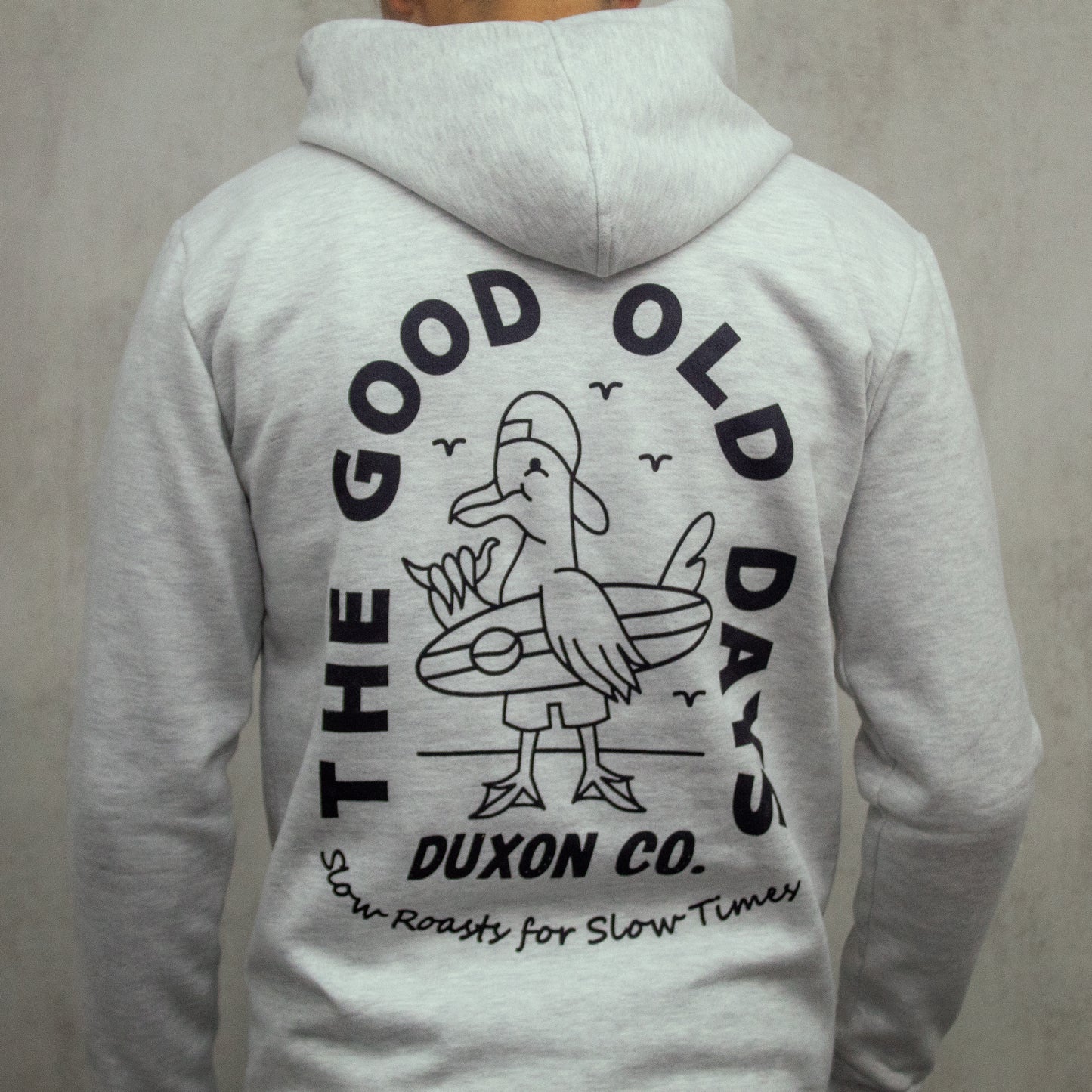 SALE đ„20% OFFđ„CANGURO DOBLE ESTAMPA âTHE GOOD OLD DAYSâ COLOR GRIS CLARO