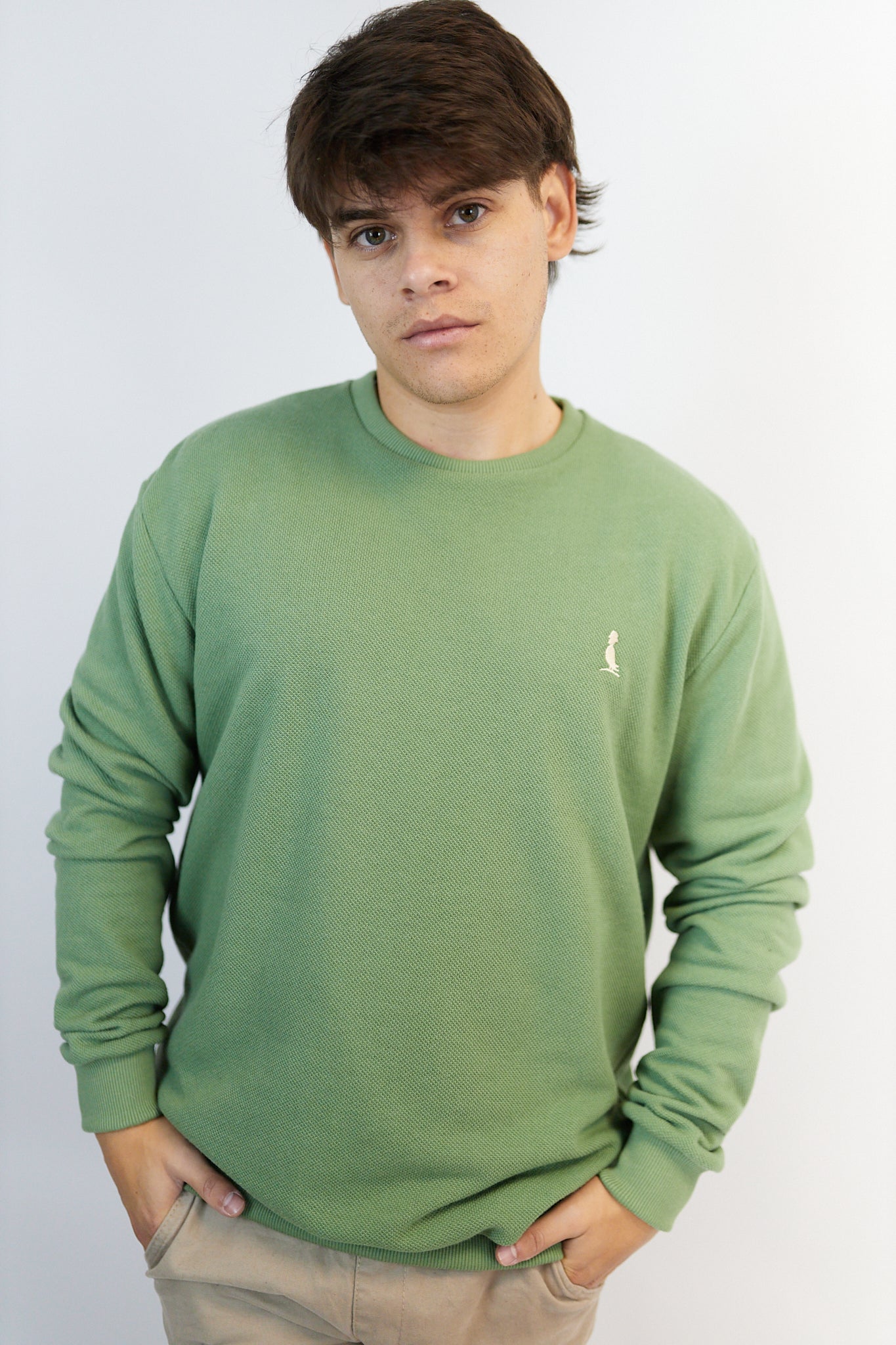 BUZO DE PUNTO COLOR VERDE SS’2024