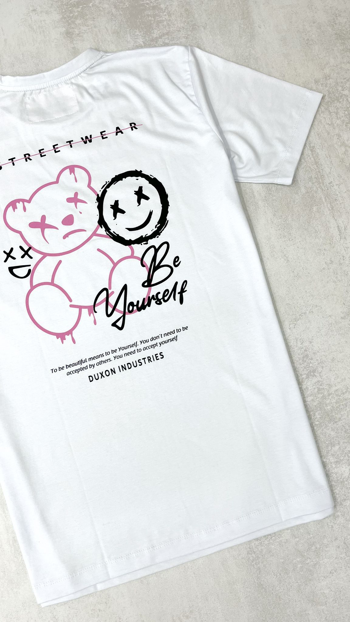 REMERA BLANCA DOBLE ESTAMPA "OSITO"