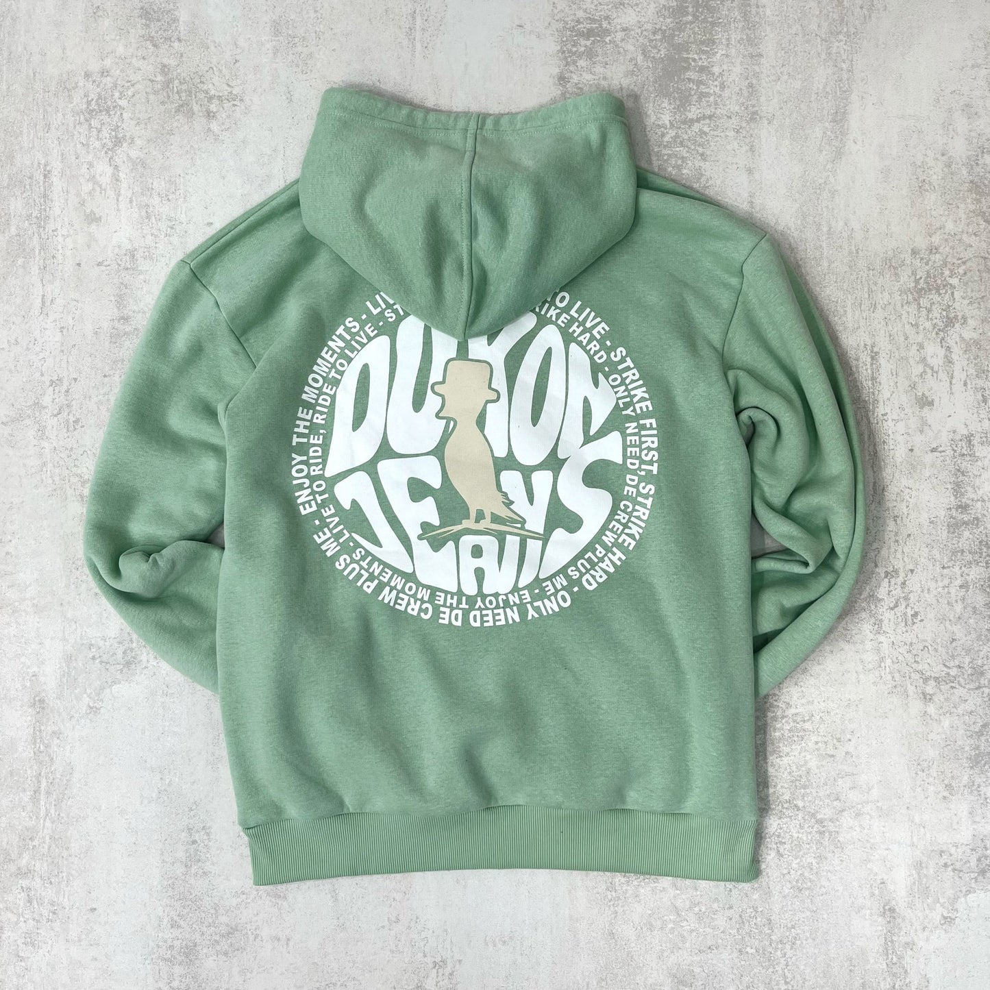CANGURO DOBLE ESTAMPA VERDE AGUA
