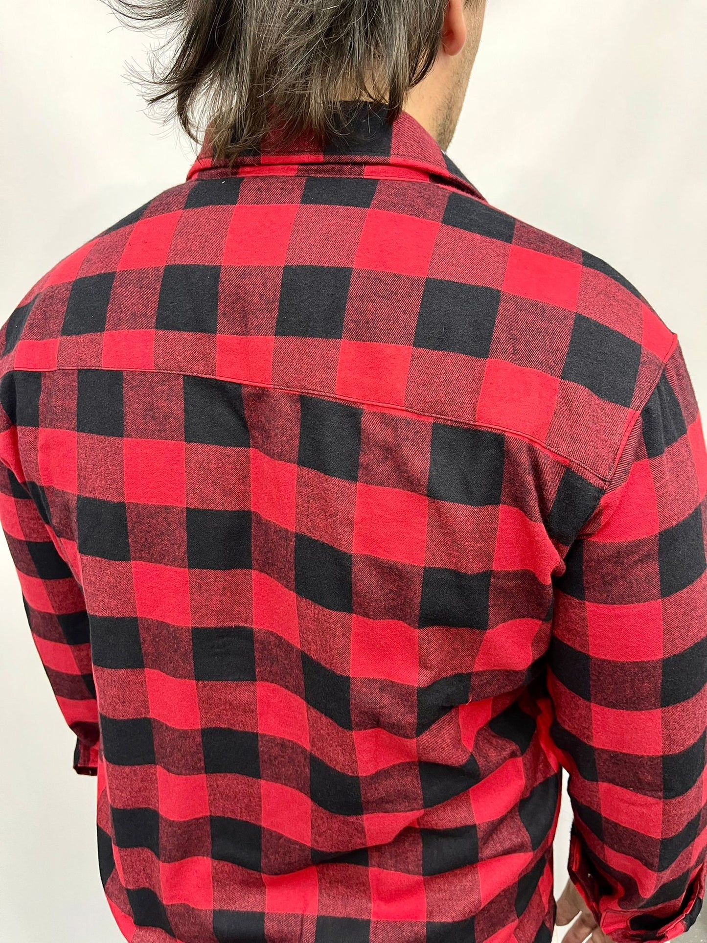 CAMISA A CUADROS ROJA Y BORDO