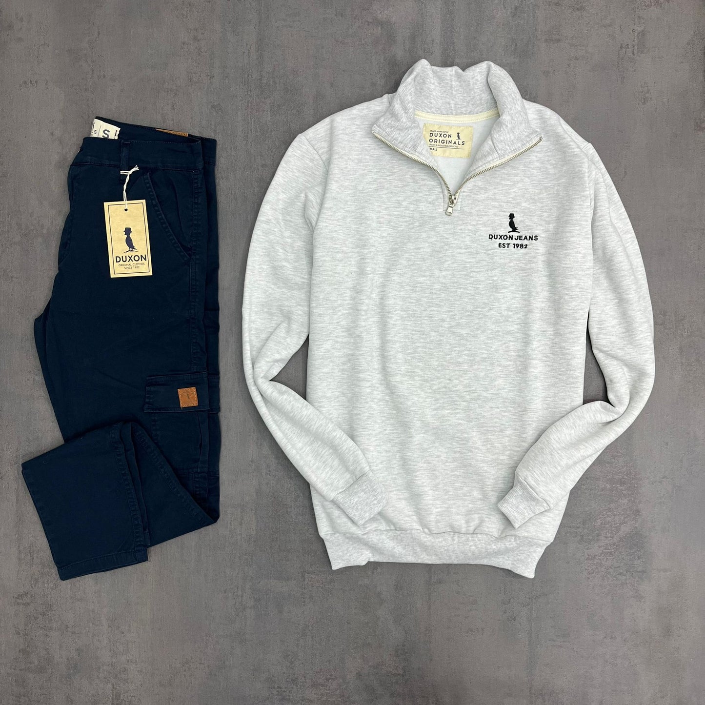 BUZO MEDIO CIERRE GRIS CLARO MELANGE