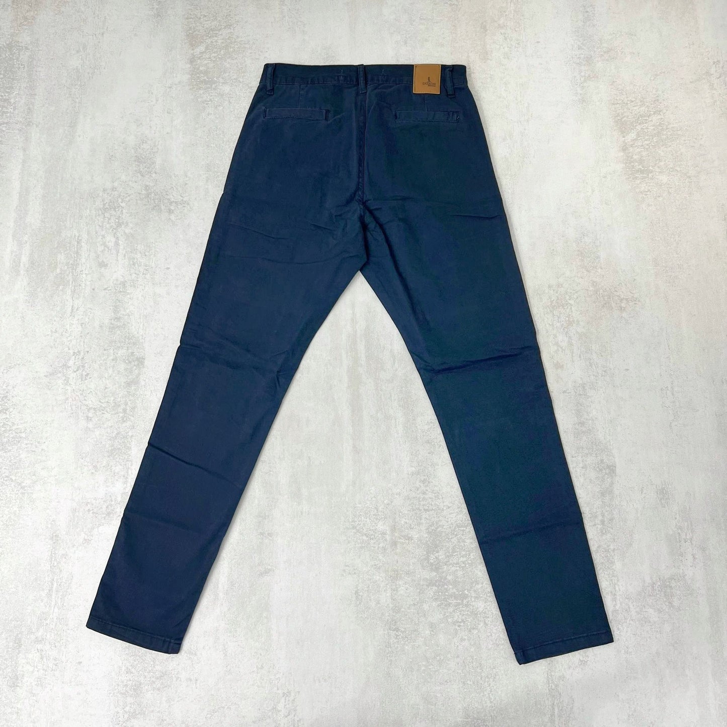 PANTALON DE VESTIR EN GABARDINA AZUL MARINO