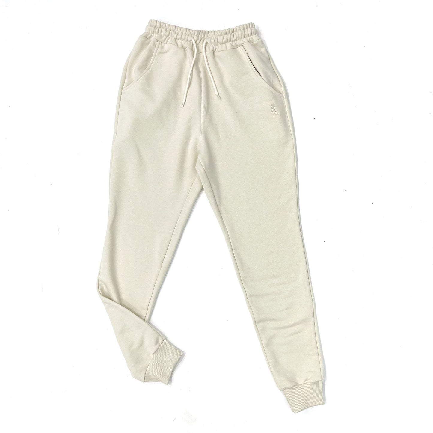 PANTALON JOGGER CON PUÑO BEIGE
