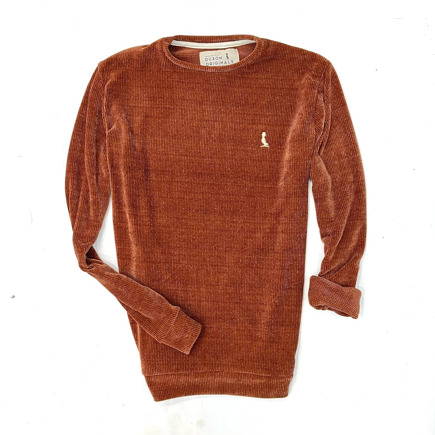 OUTLET⚠️BUZO CHENILLE COLOR LADRILLO