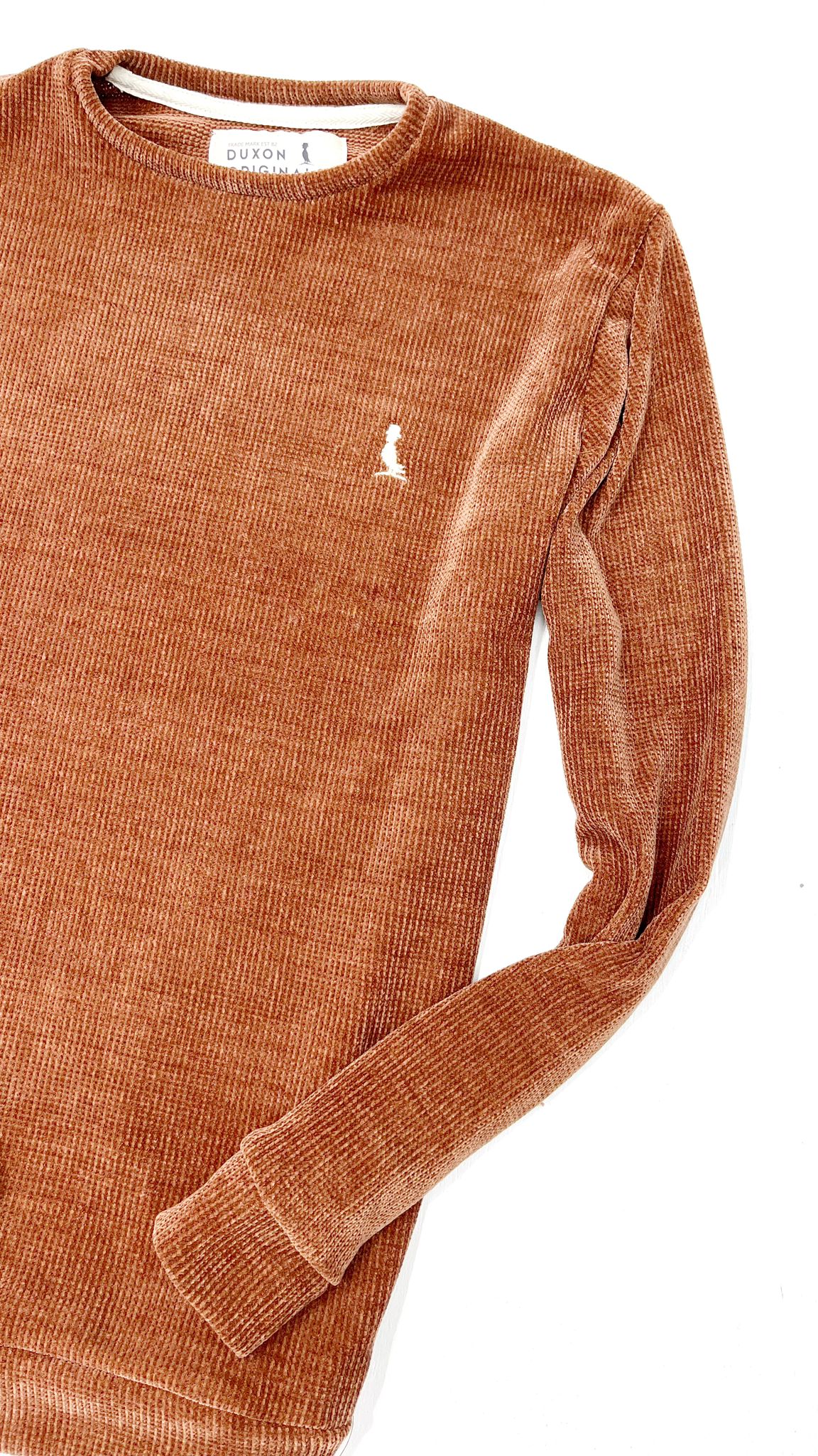 OUTLET⚠️BUZO CHENILLE COLOR LADRILLO