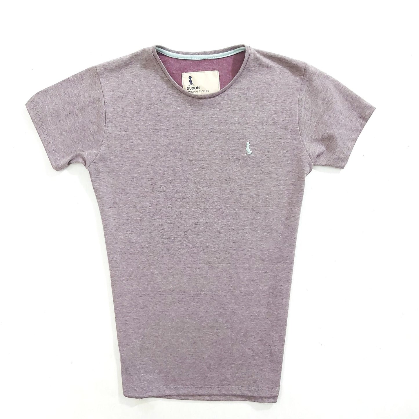 REMERA BASICA LILA JASPEADO
