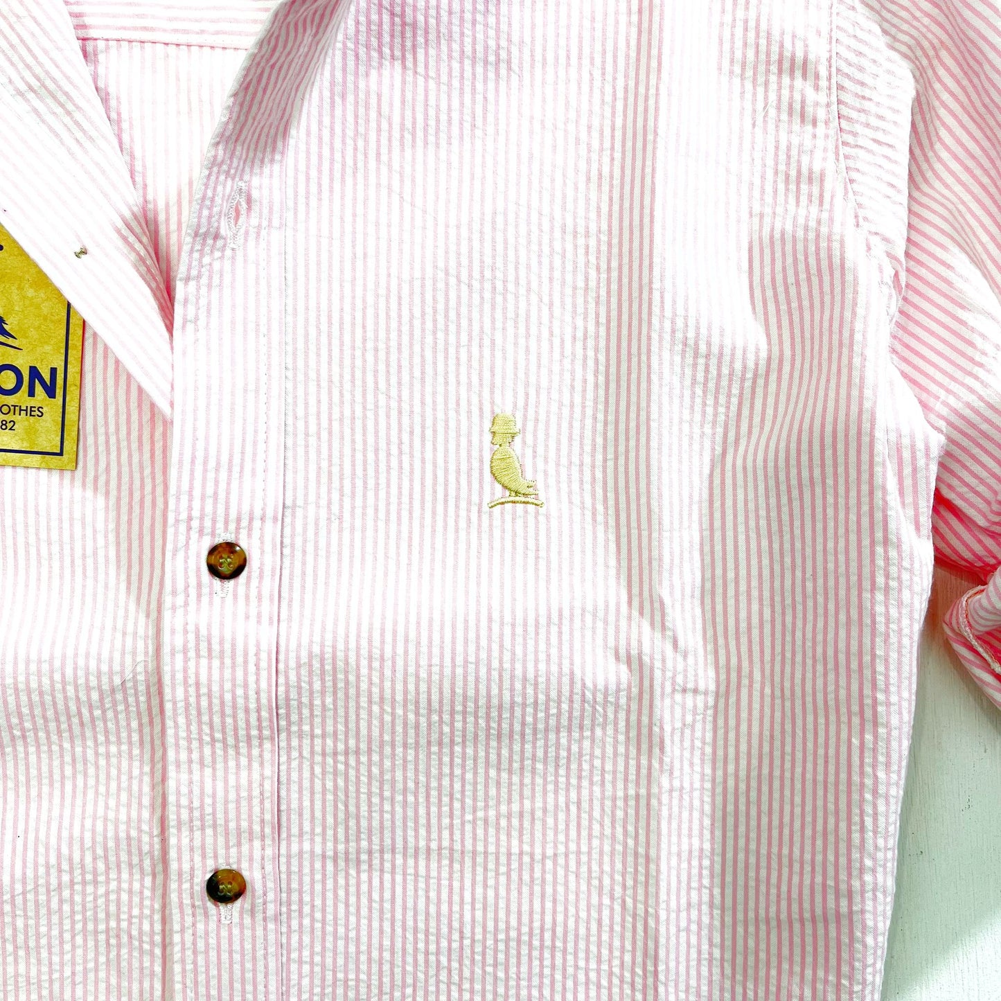 CAMISA MAO ROSA RAYAS FINAS