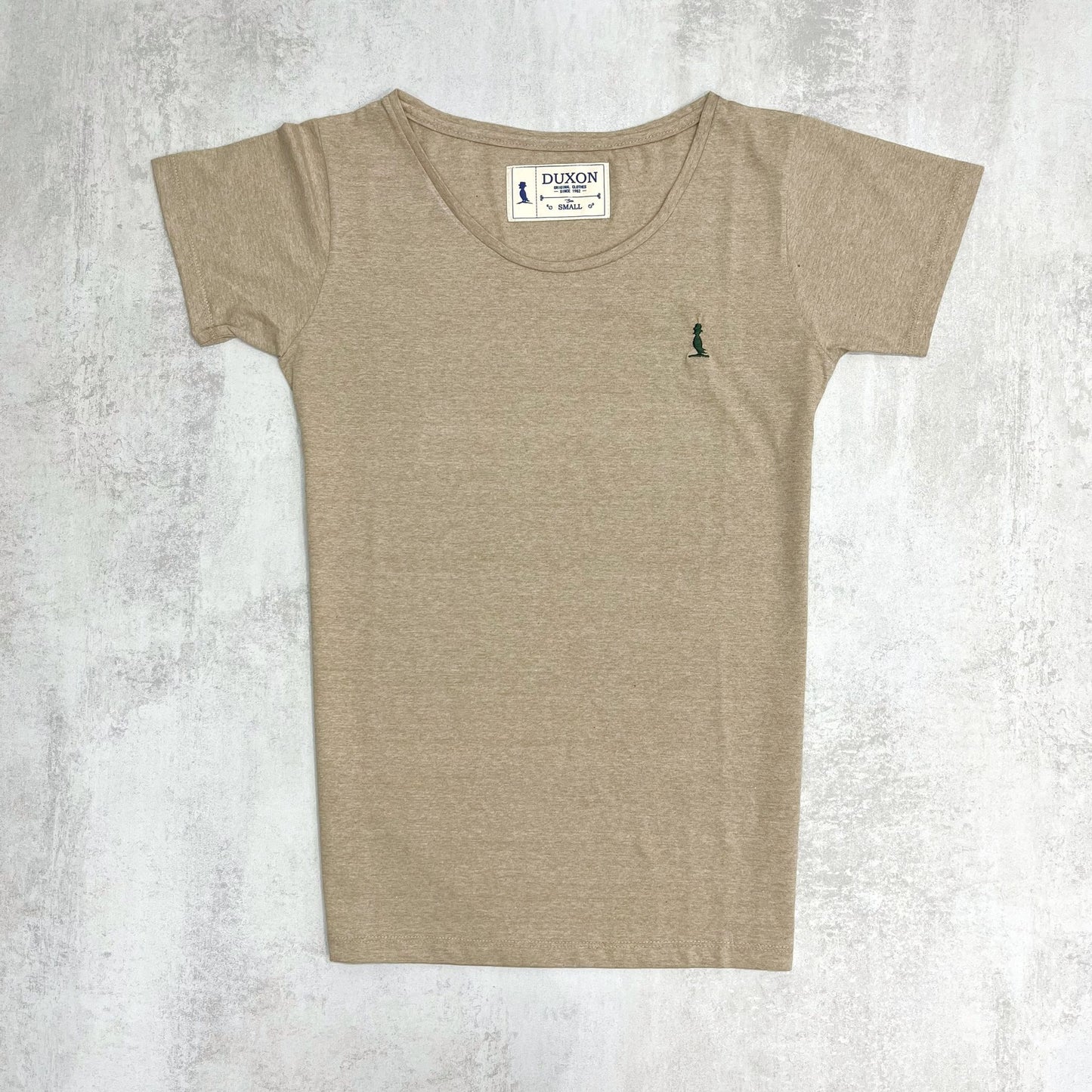 REMERA BASICA CUELLO ANCHO BEIGE
