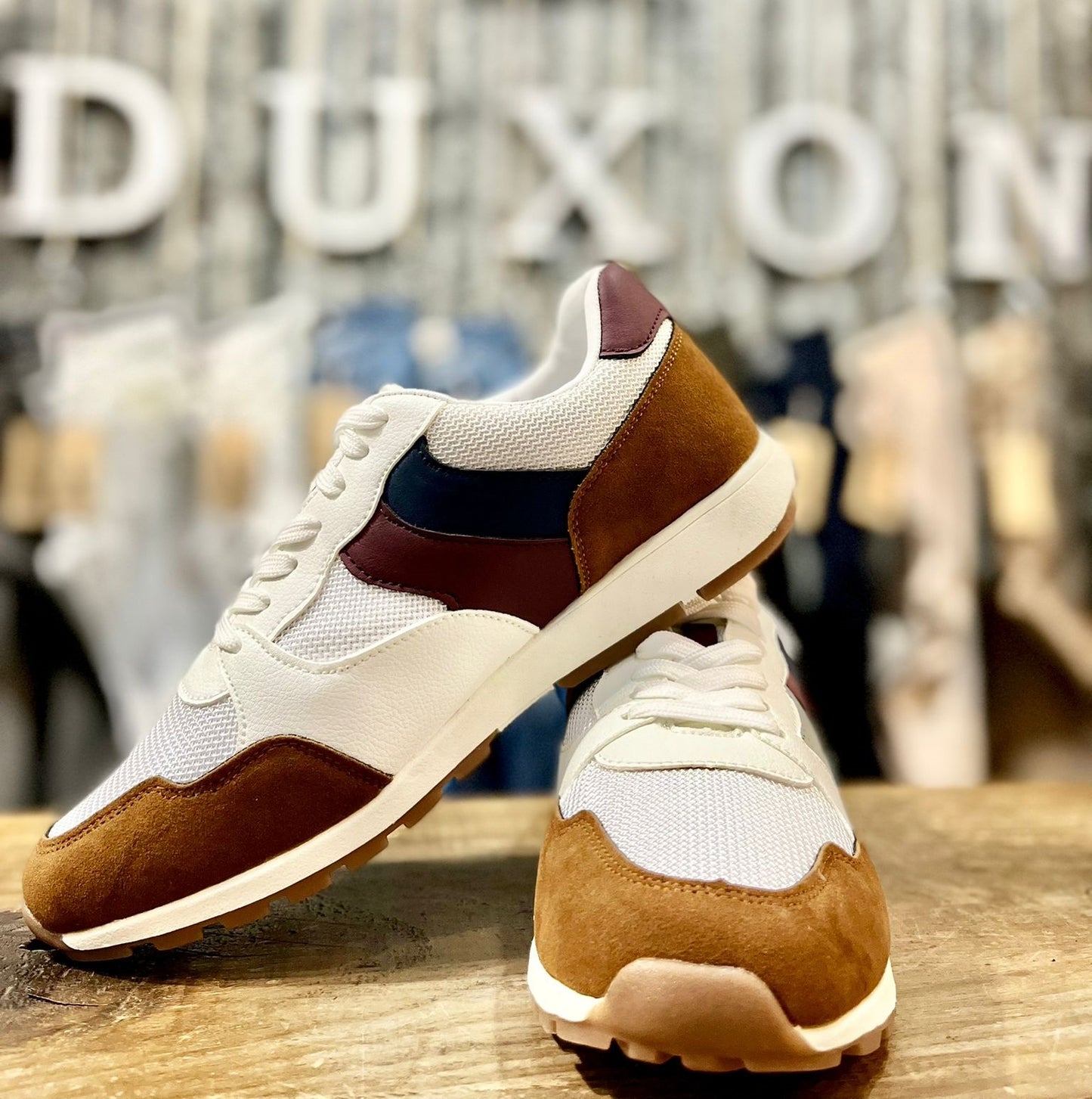 ZAPATILLAS NAVY BLANCO Y MARRON