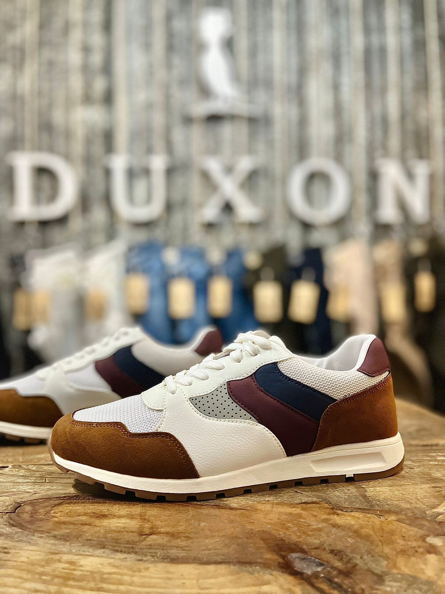 ZAPATILLAS NAVY BLANCO Y MARRON