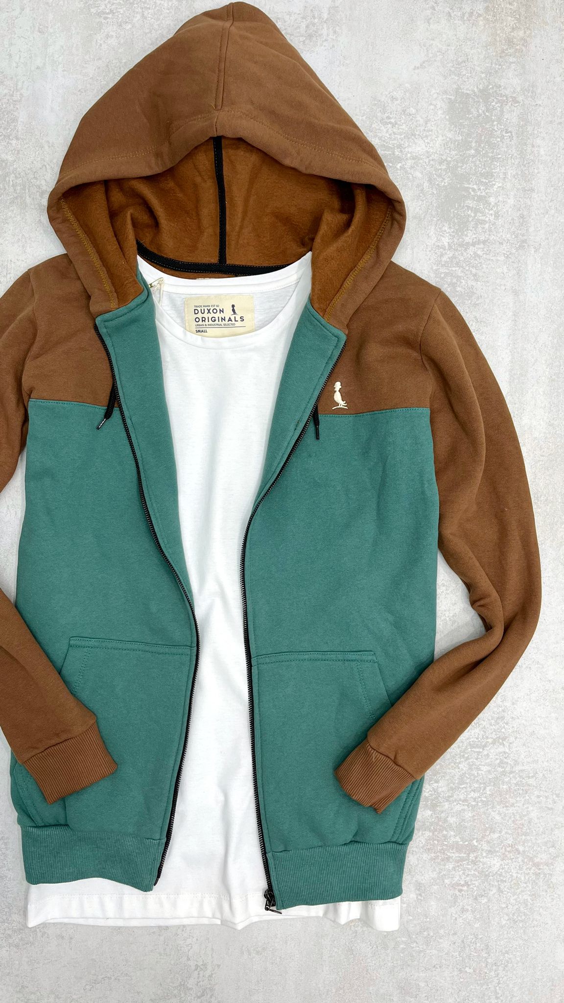 CAMPERA ALASKA MARRON Y VERDE