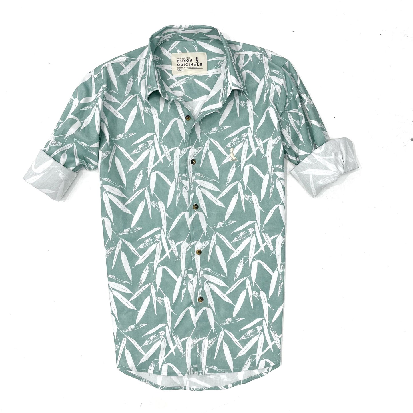 CAMISA ESTAMPADA HOJAS VERDE