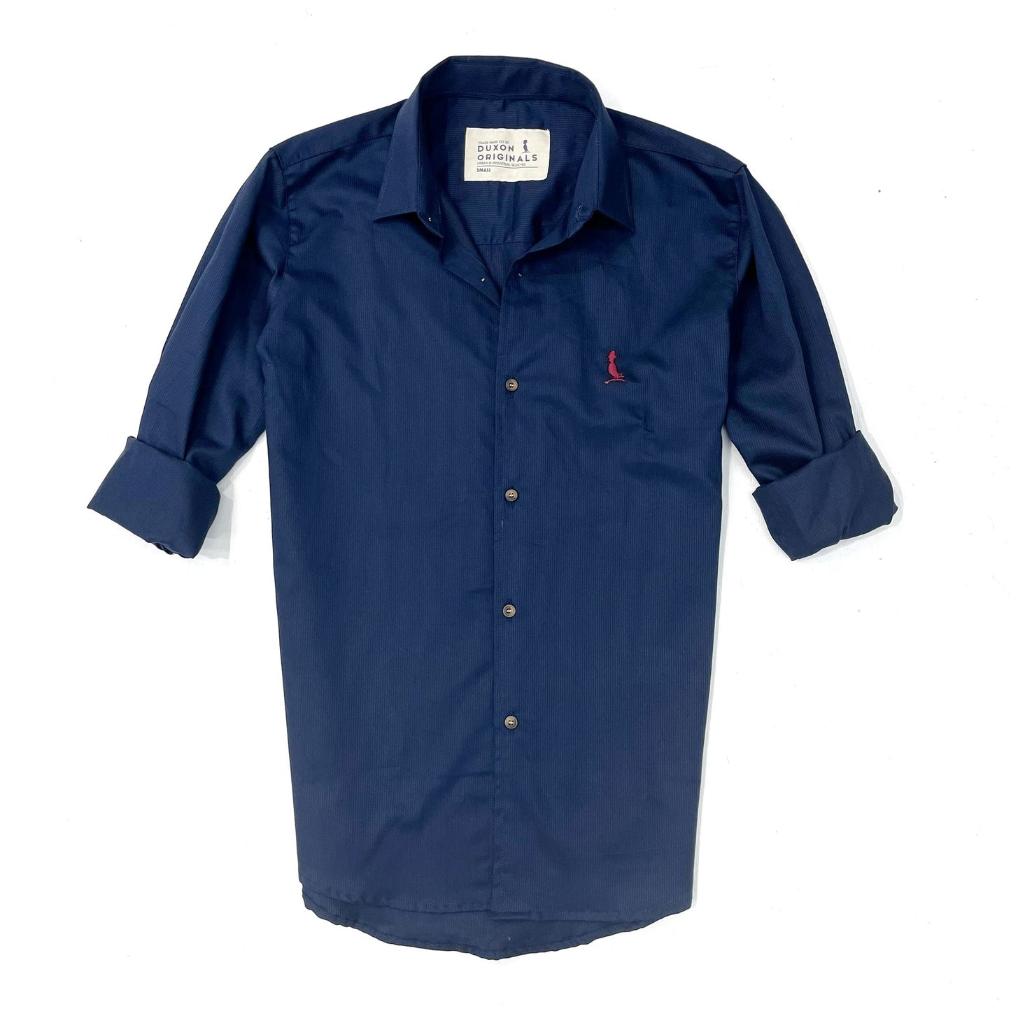 CAMISA CON CUELLO AZUL MARINO