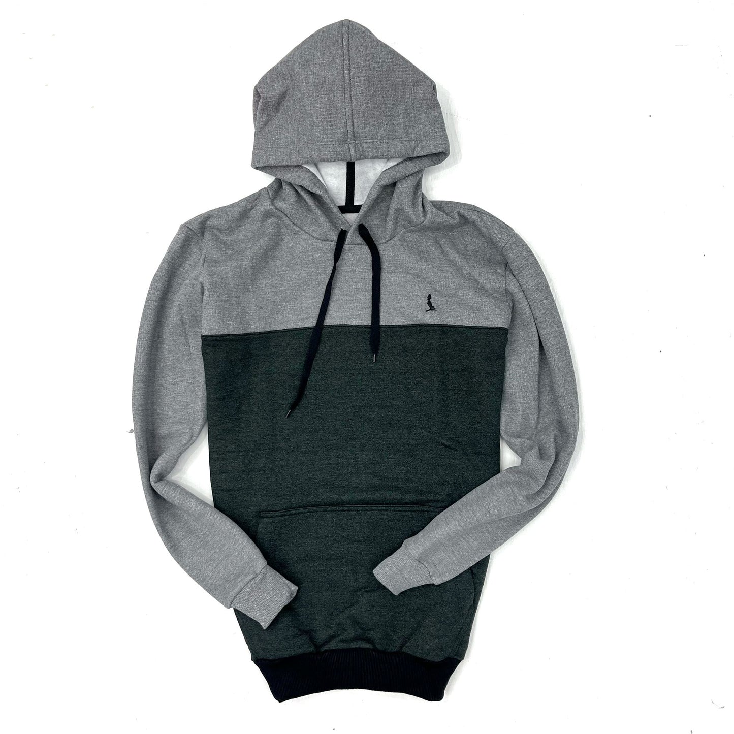 CANGURO COMBINADO GRIS OSCURO Y VERDE OSCURO