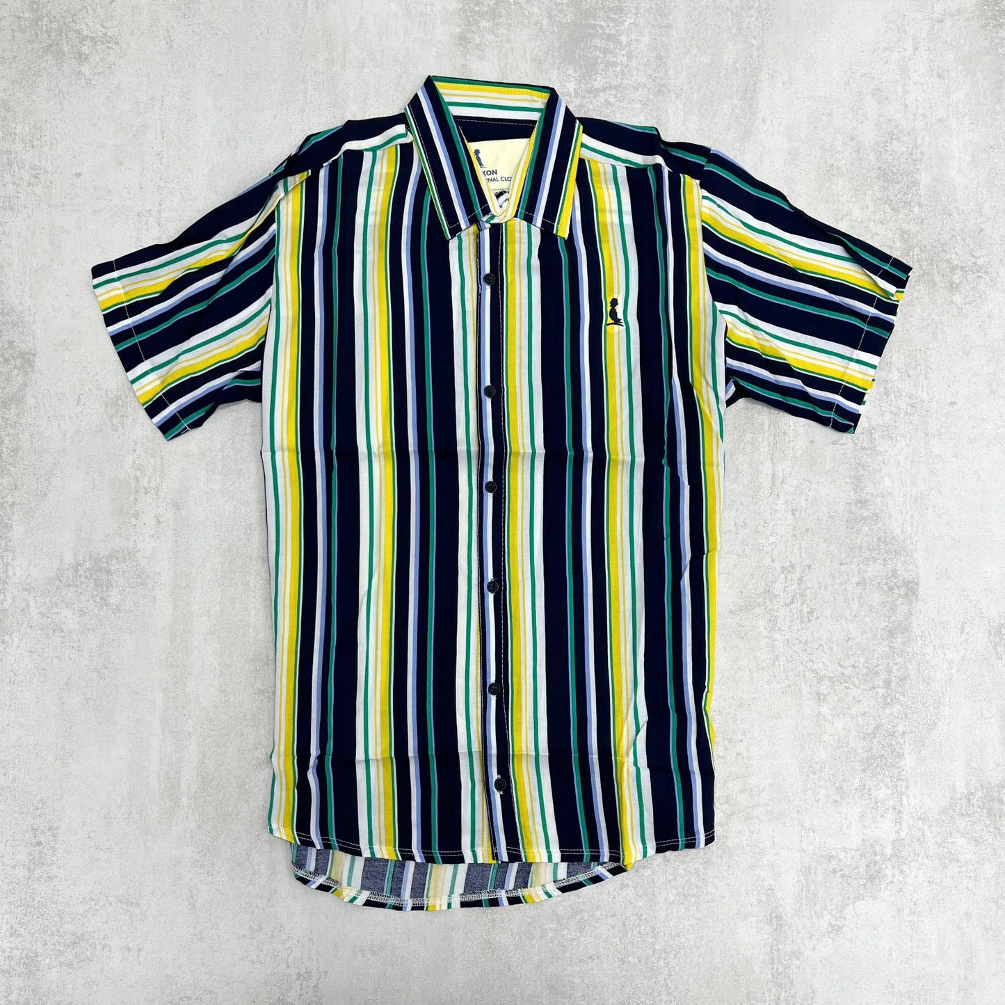 MEGA SALE 🔥🔥CAMISA A RAYAS MANGA CORTA AMRILLO