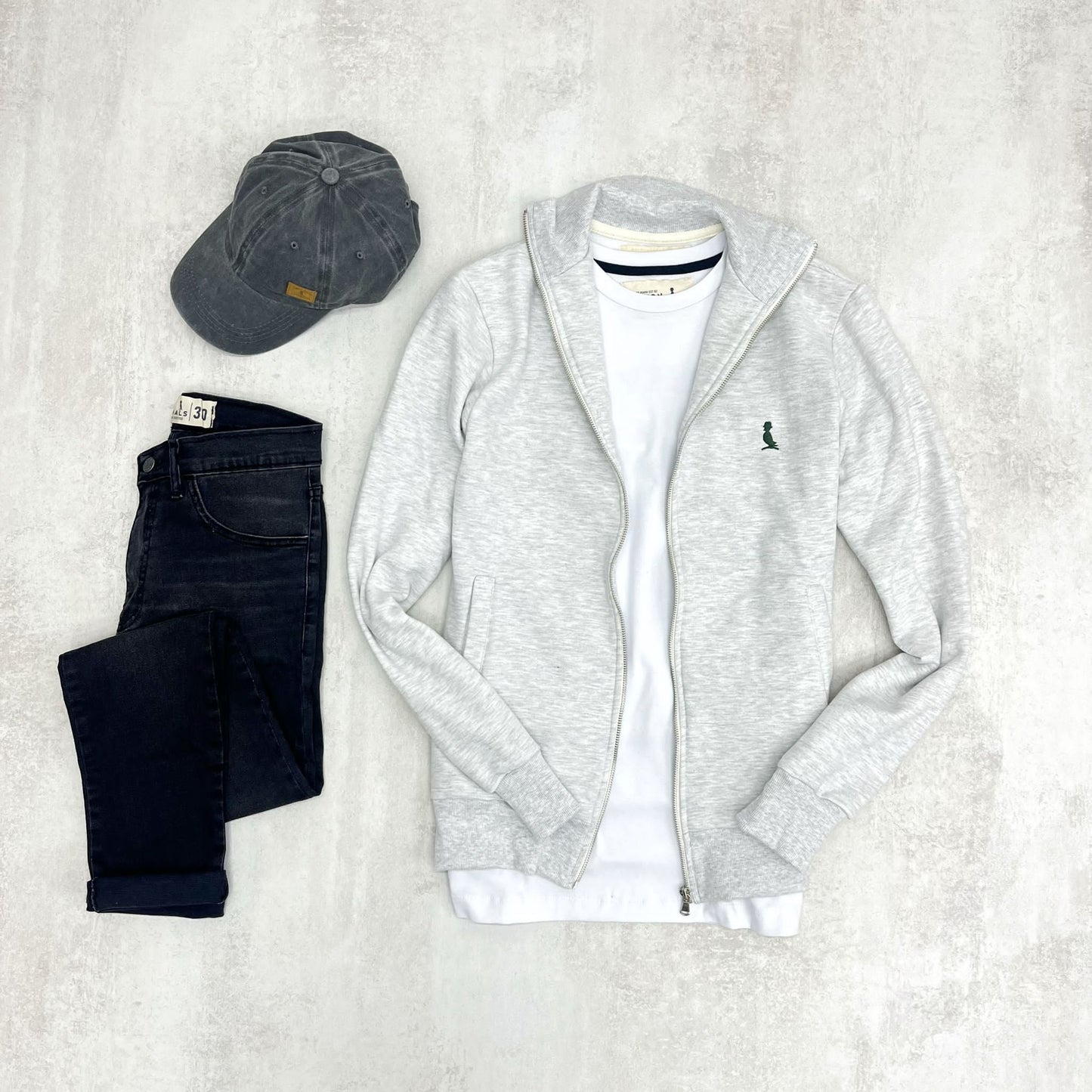 CAMPERA BOSTON GRIS CLARO MELANGE