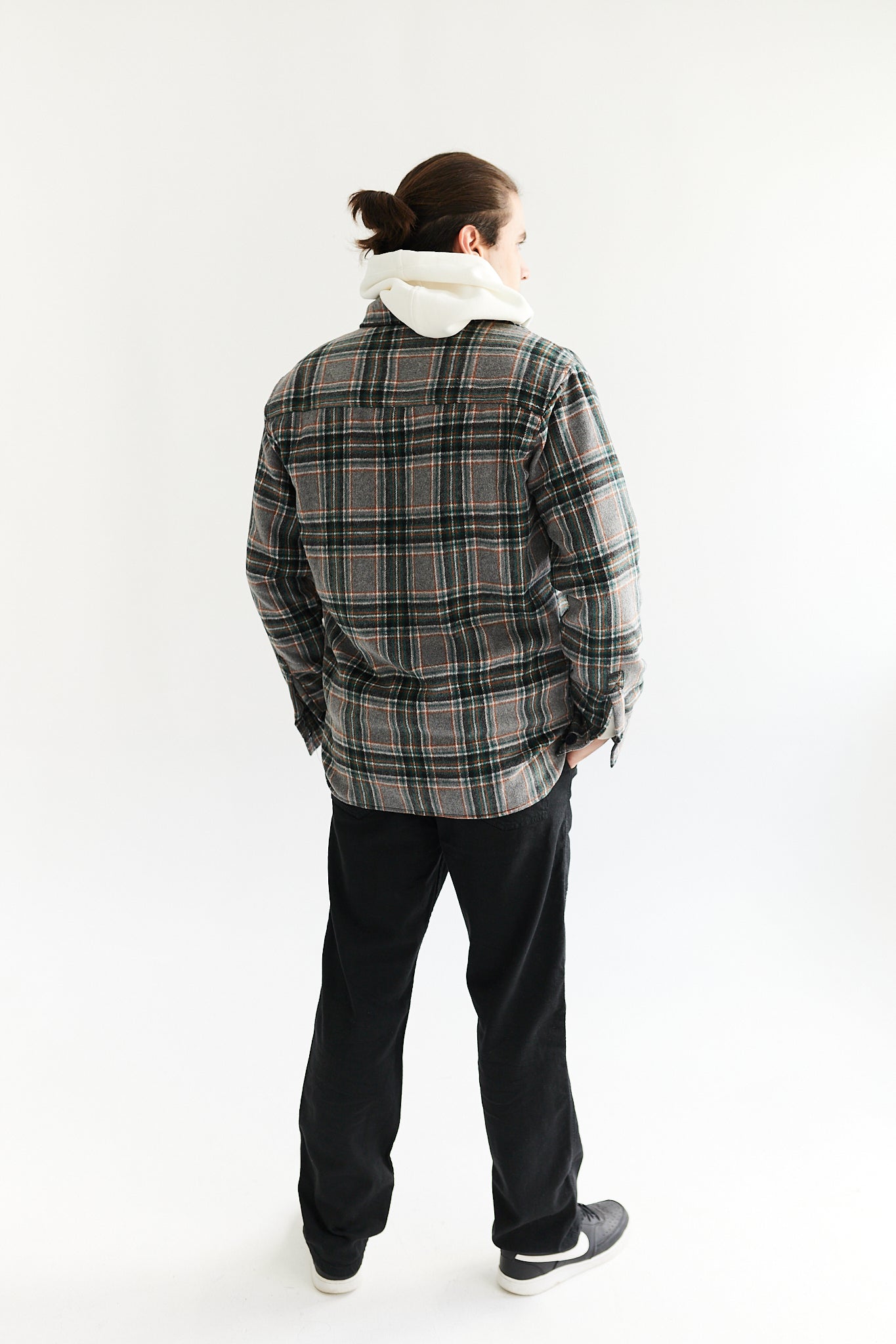 FLASH SALE 🔥50% OFF🔥SOBRECAMISA DE PAÑO COLOR GRIS, VERDE Y MARRÓN