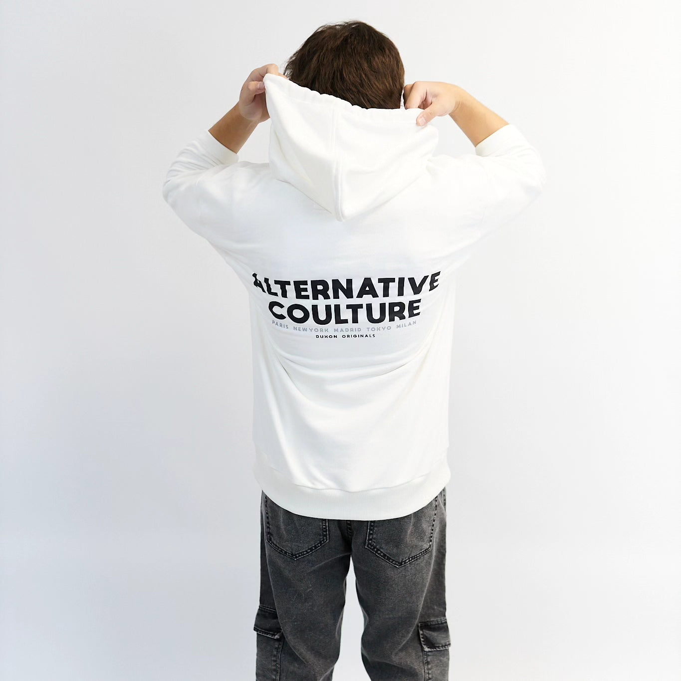 CANGURO OVERSIZE BLANCO MANGA 3/4