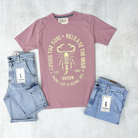 REMERA "LOSING THE SOUL, RELEASE THE MIND" COLOR ROSA VIEJO