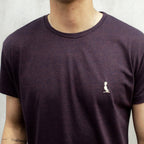 REMERA BASICA VINO TINTO MELANGE