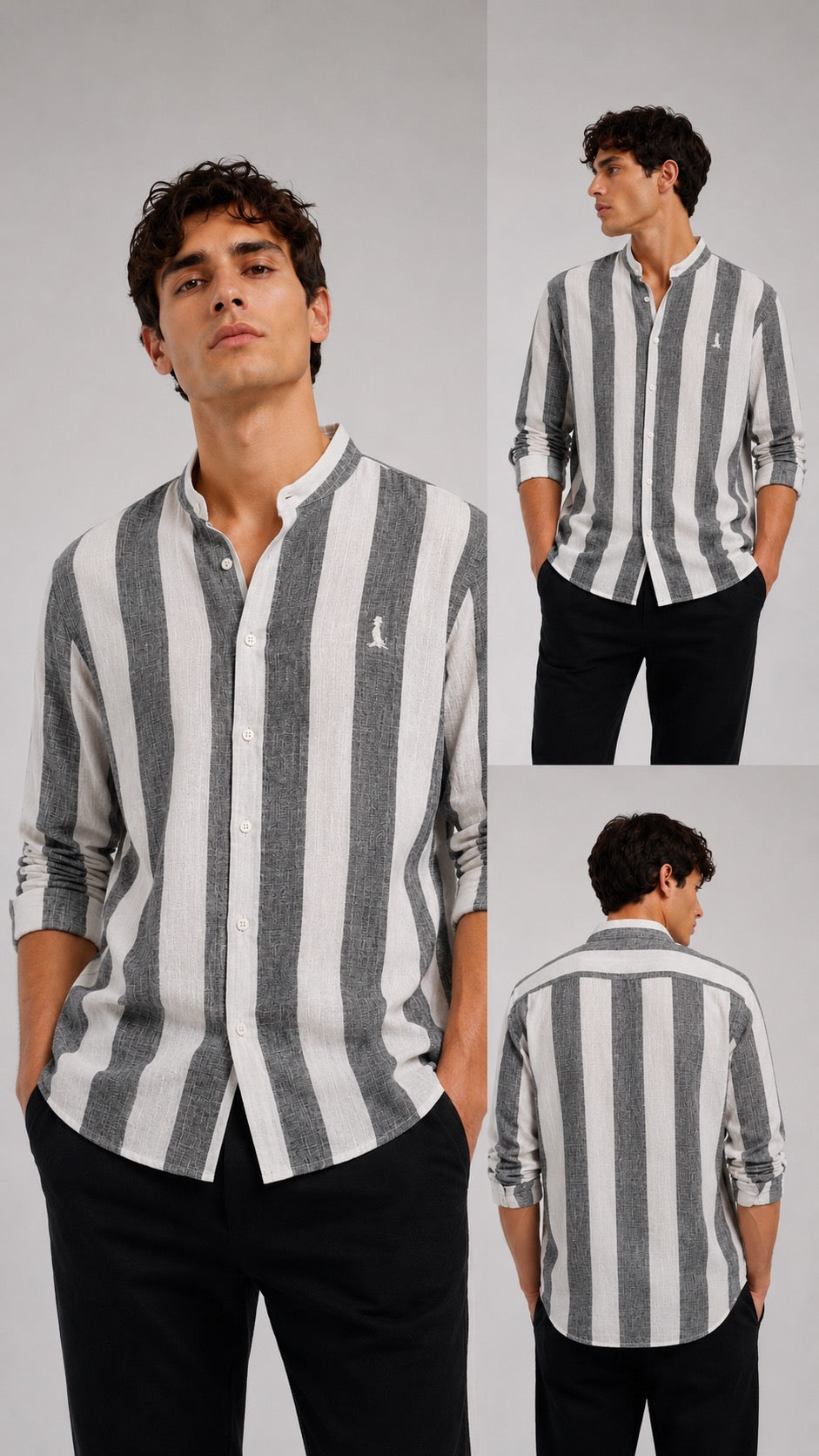 CAMISA MAO, RAYA ANCHA.