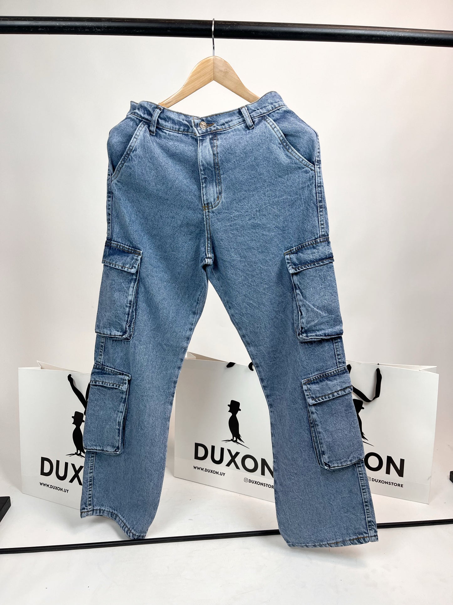 JEAN CARGO 4 bolsillos azul