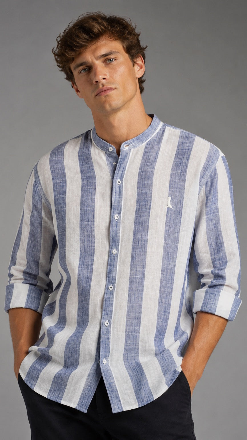 CAMISA MAO, RAYA ANCHA.